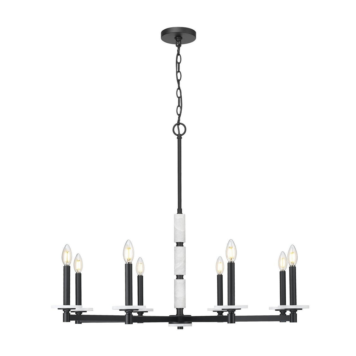 Z-Lite - 3045-8MB - Eight Light Chandelier - Kaden - Matte Black