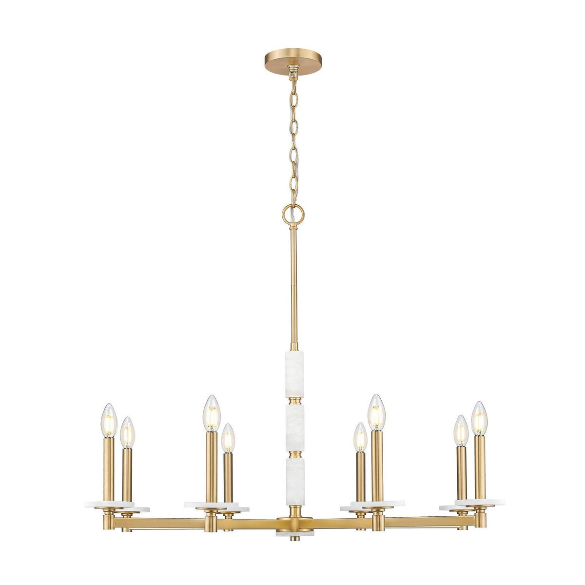Z-Lite - 3045-8MGLD - Eight Light Chandelier - Kaden - Modern Gold
