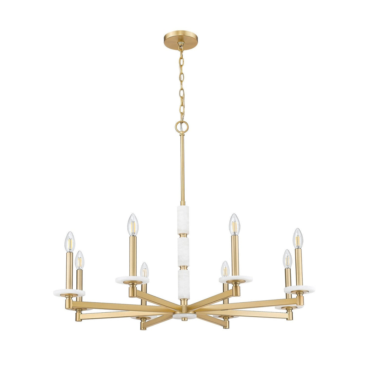 Z-Lite - 3045-8MGLD - Eight Light Chandelier - Kaden - Modern Gold