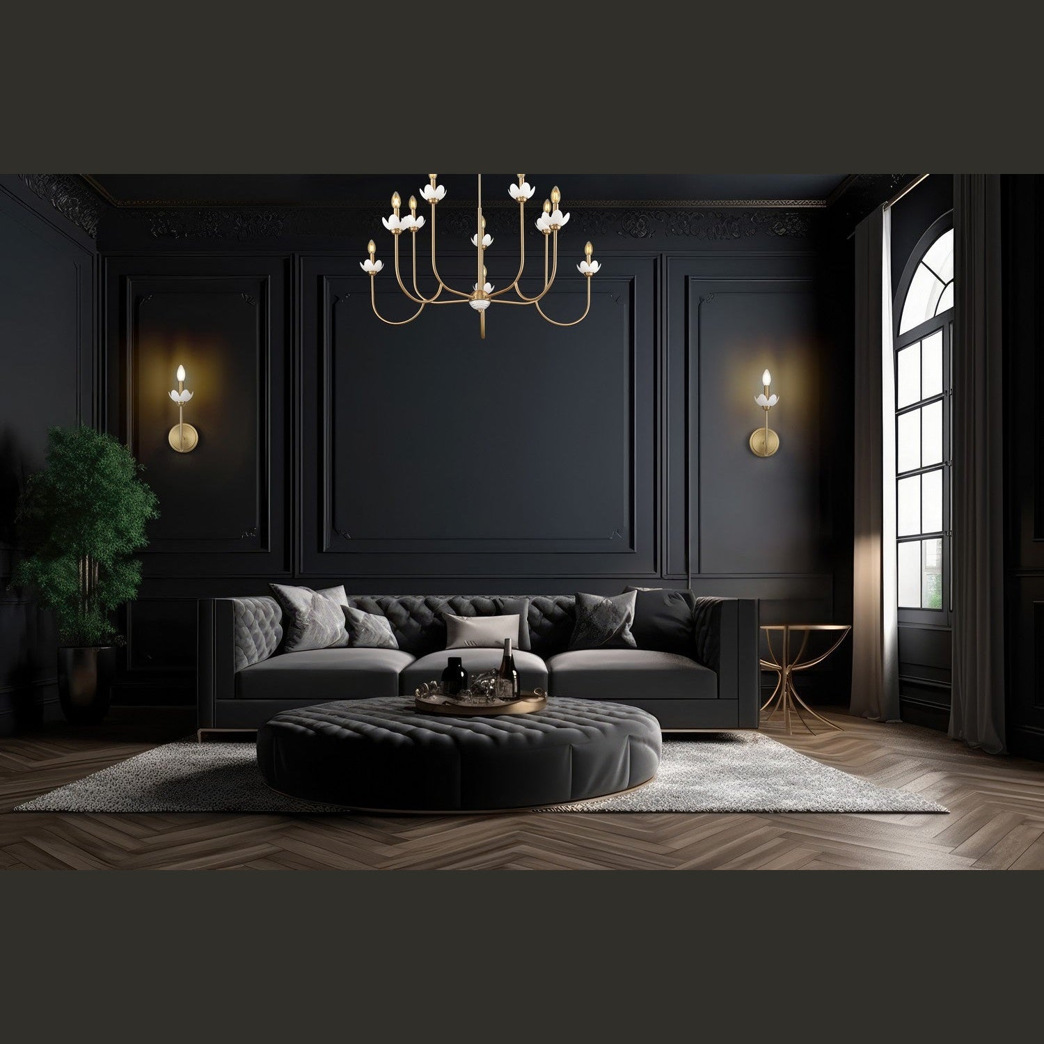 Z-Lite - 352-10MGLD - Ten Light Chandelier - Allistair - Modern Gold