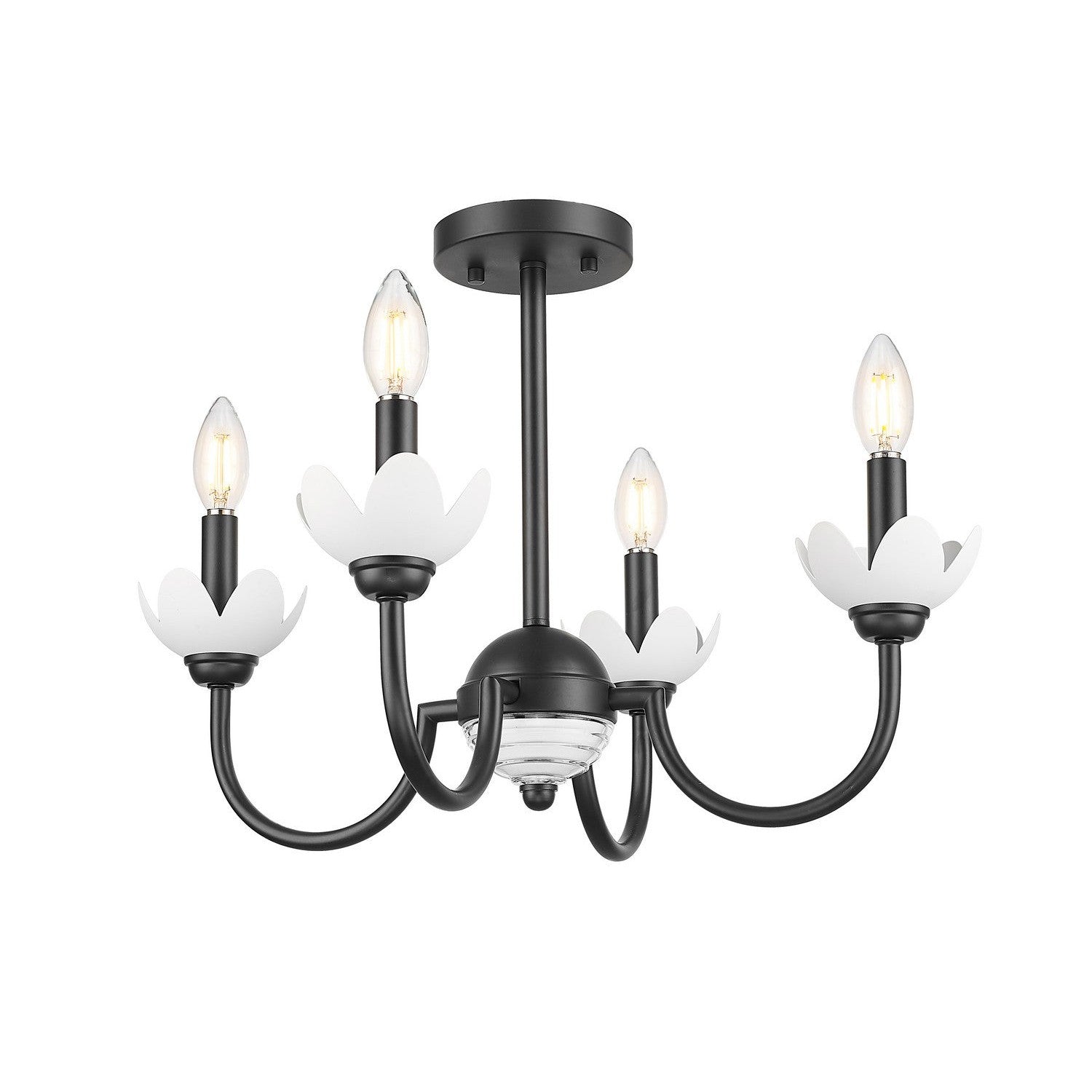 Z-Lite - 352-4SF-MB - Four Light Semi Flush Mount - Allistair - Matte Black