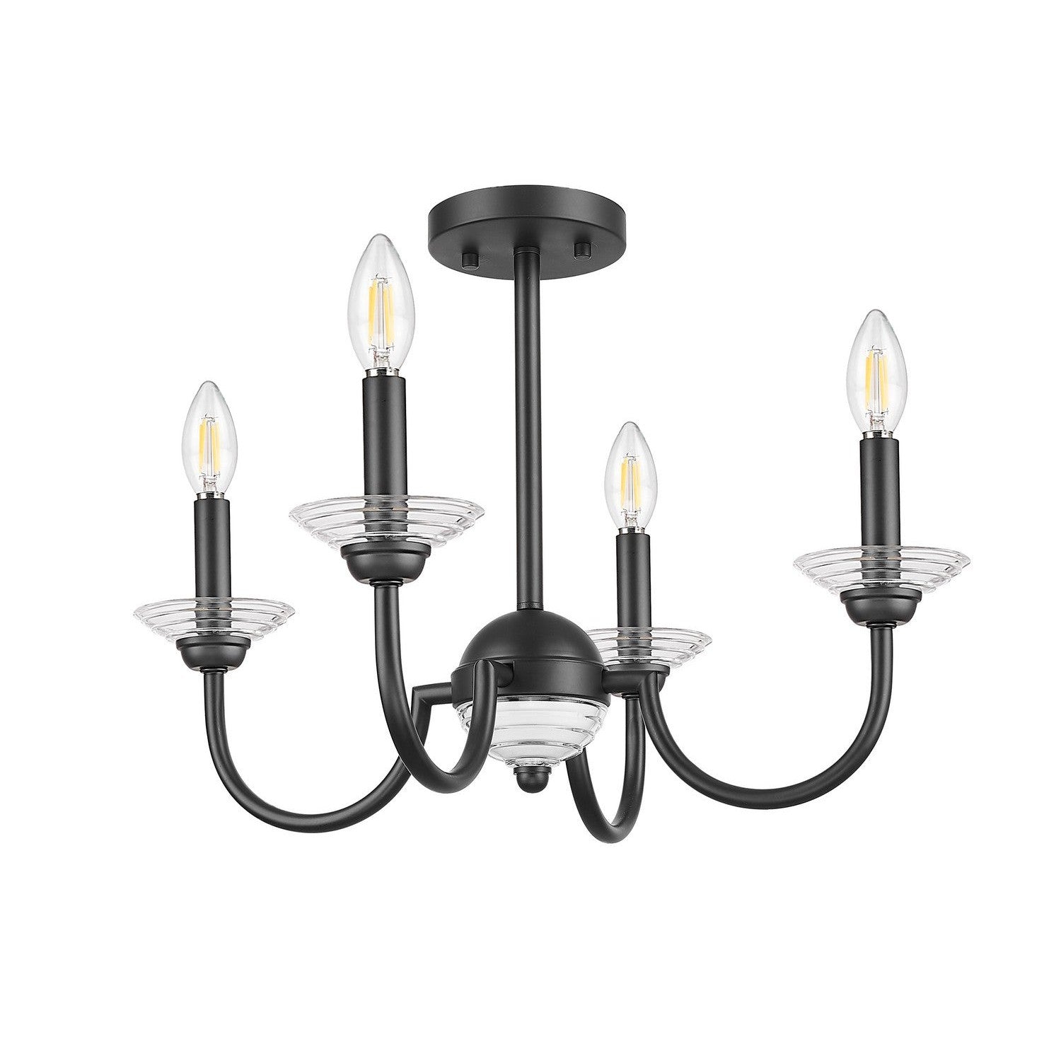 Z-Lite - 352-4SF-MB - Four Light Semi Flush Mount - Allistair - Matte Black