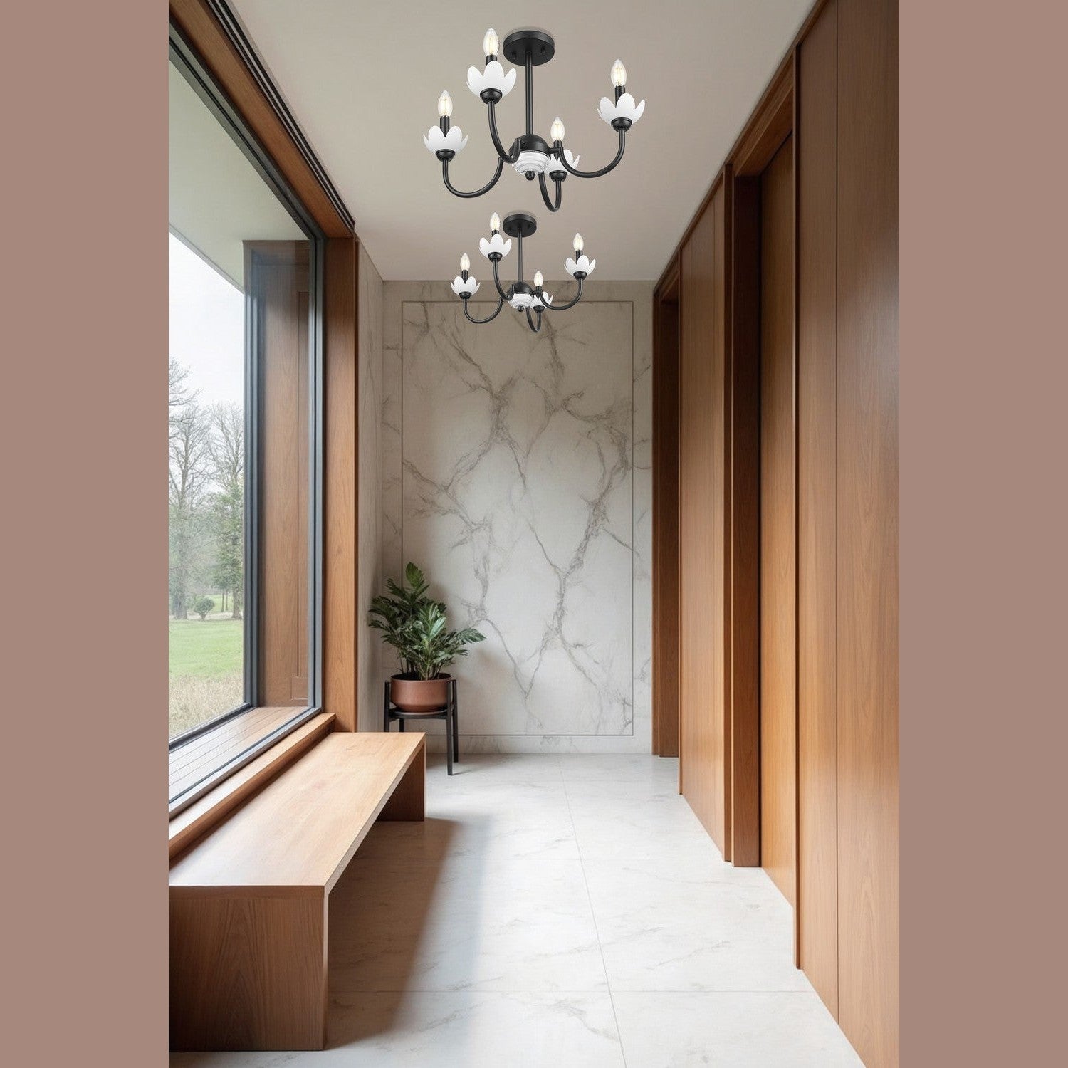 Z-Lite - 352-4SF-MB - Four Light Semi Flush Mount - Allistair - Matte Black