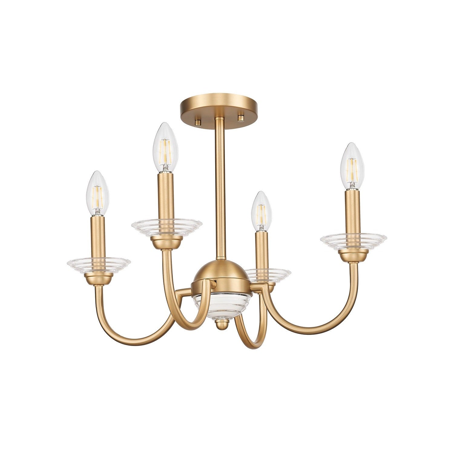 Z-Lite - 352-4SF-MGLD - Four Light Semi Flush Mount - Allistair - Modern Gold