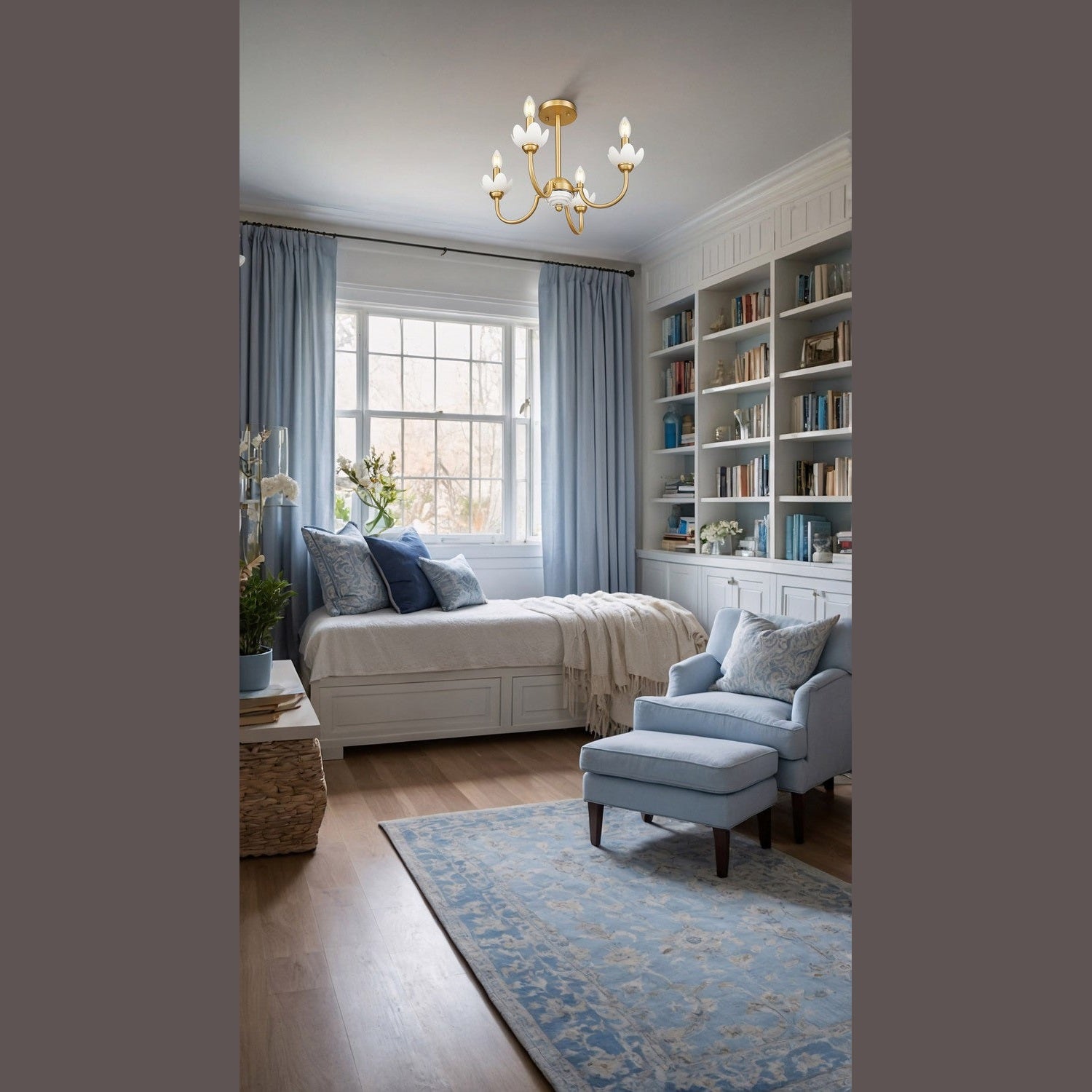 Z-Lite - 352-4SF-MGLD - Four Light Semi Flush Mount - Allistair - Modern Gold