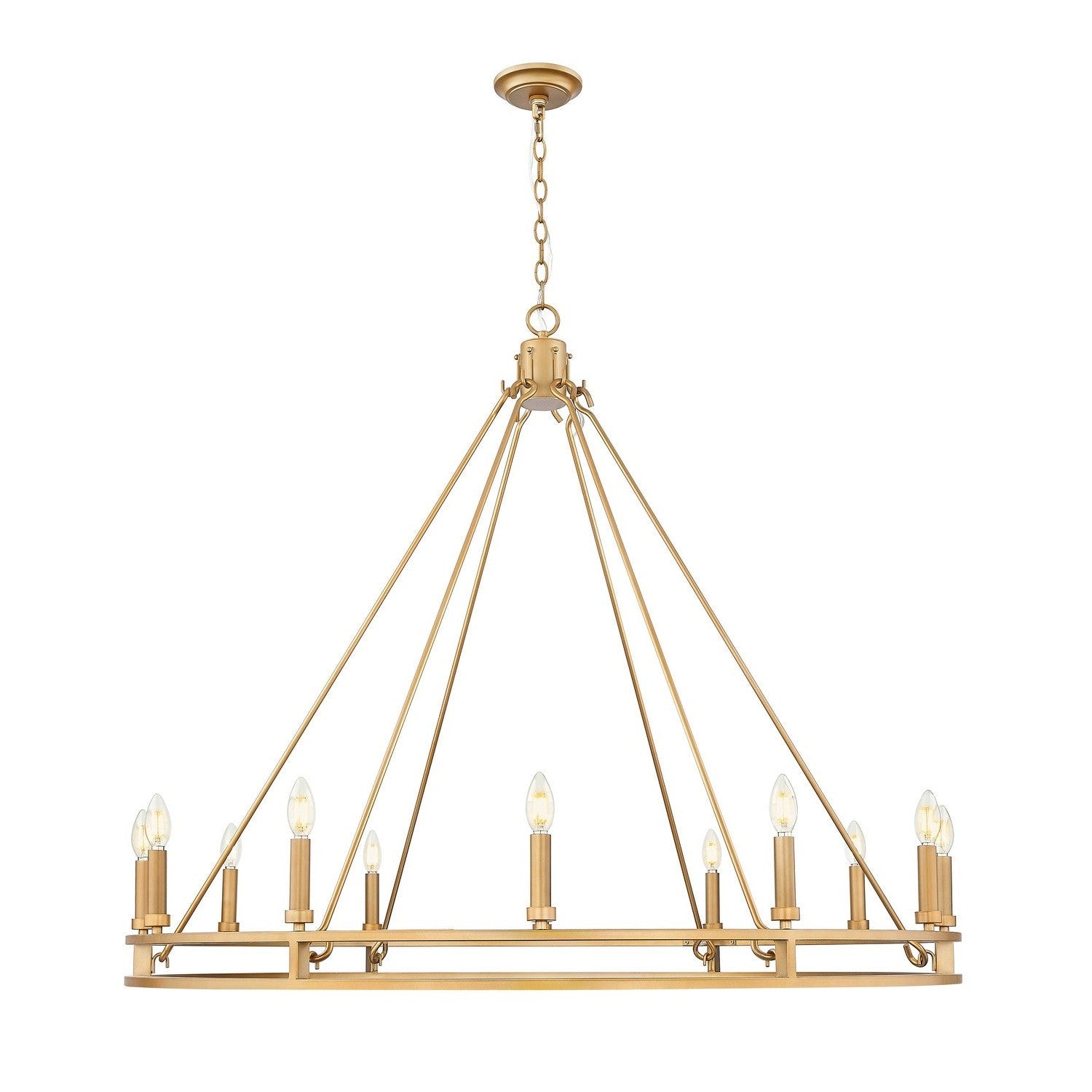 Z-Lite - 4005-12SBR - 12 Light Chandelier - Dennison - Signature Brass