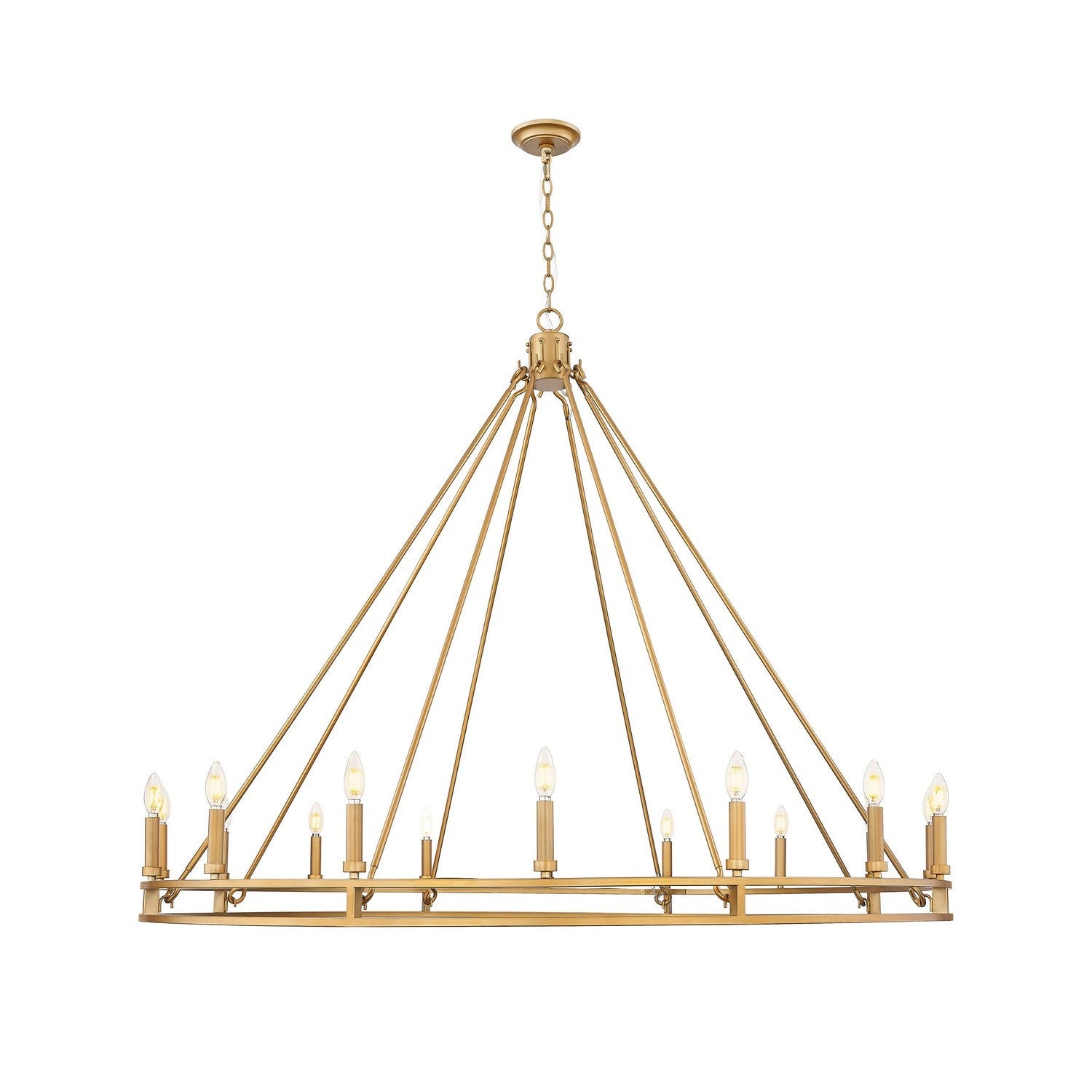 Z-Lite - 4005-16SBR - 16 Light Chandelier - Dennison - Signature Brass