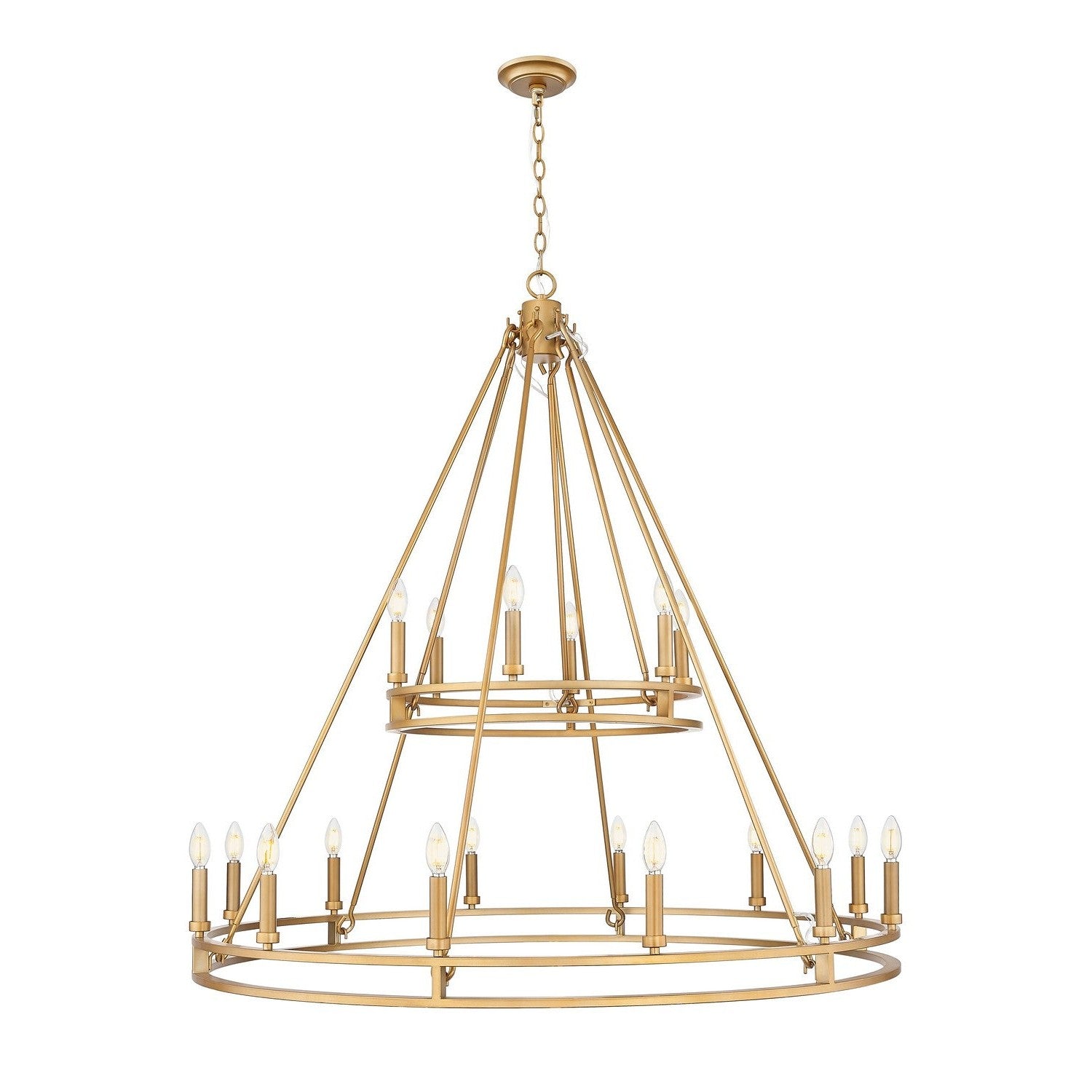 Z-Lite - 4005-18SBR - 18 Light Chandelier - Dennison - Signature Brass