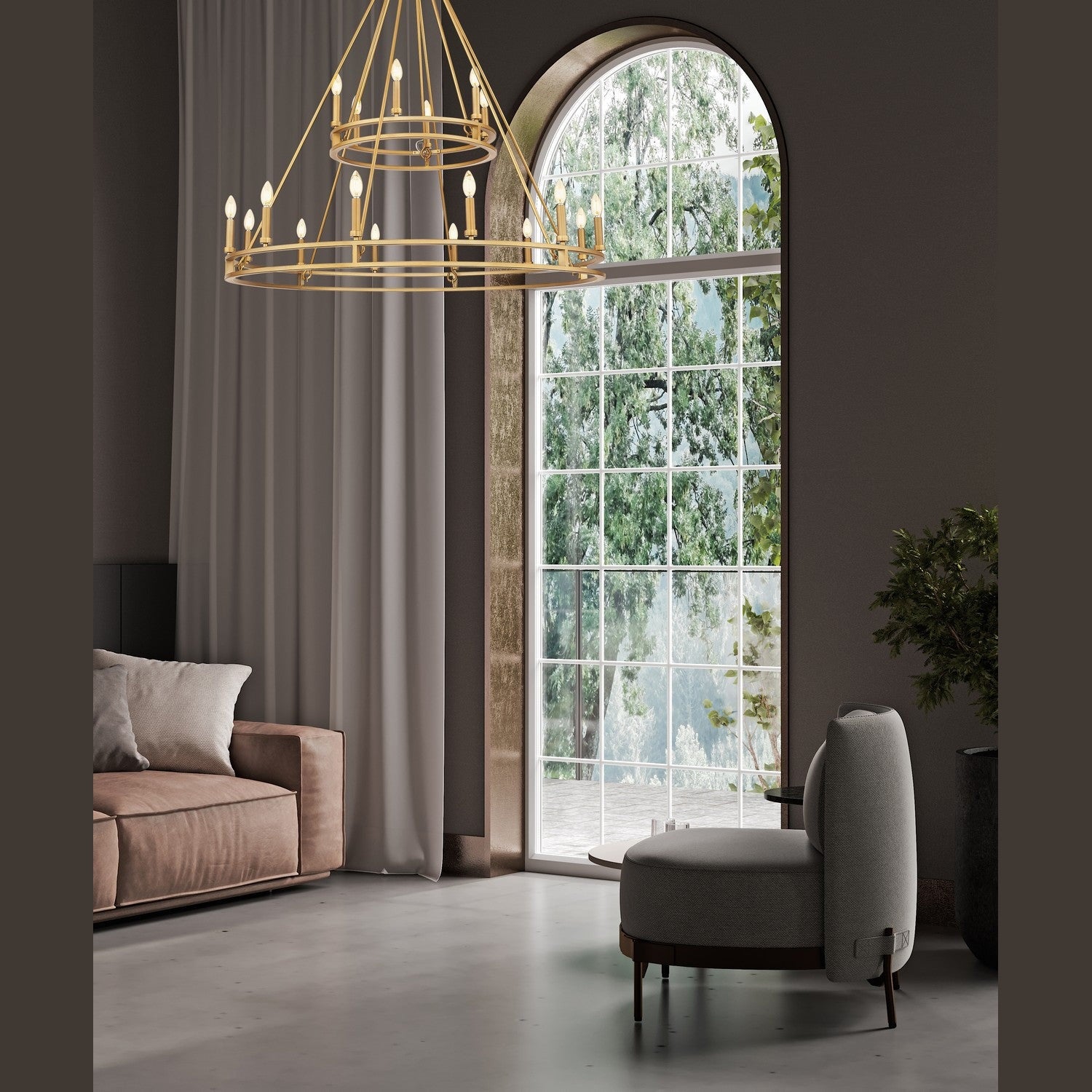 Z-Lite - 4005-18SBR - 18 Light Chandelier - Dennison - Signature Brass