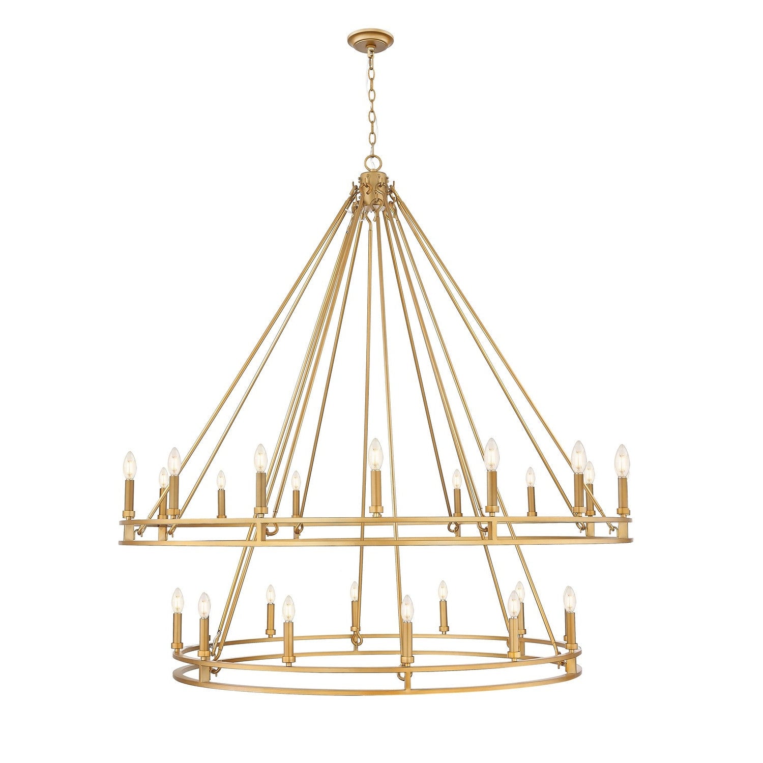 Z-Lite - 4005-28SBR - 28 Light Chandelier - Dennison - Signature Brass
