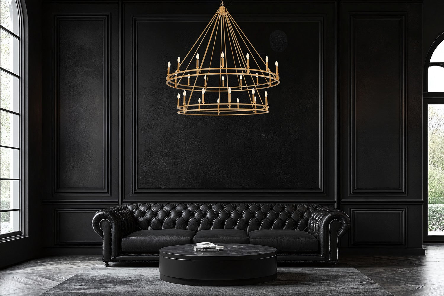 Z-Lite - 4005-28SBR - 28 Light Chandelier - Dennison - Signature Brass