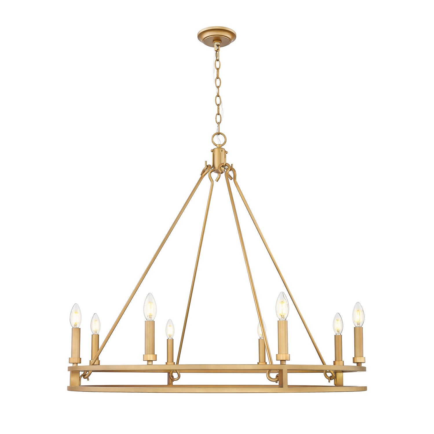 Z-Lite - 4005-8SBR - Eight Light Chandelier - Dennison - Signature Brass