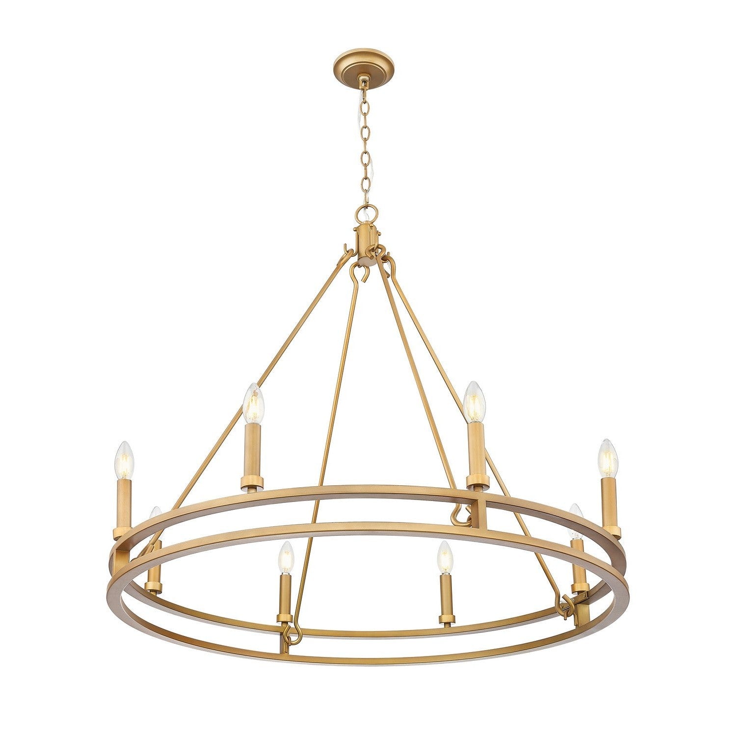 Z-Lite - 4005-8SBR - Eight Light Chandelier - Dennison - Signature Brass