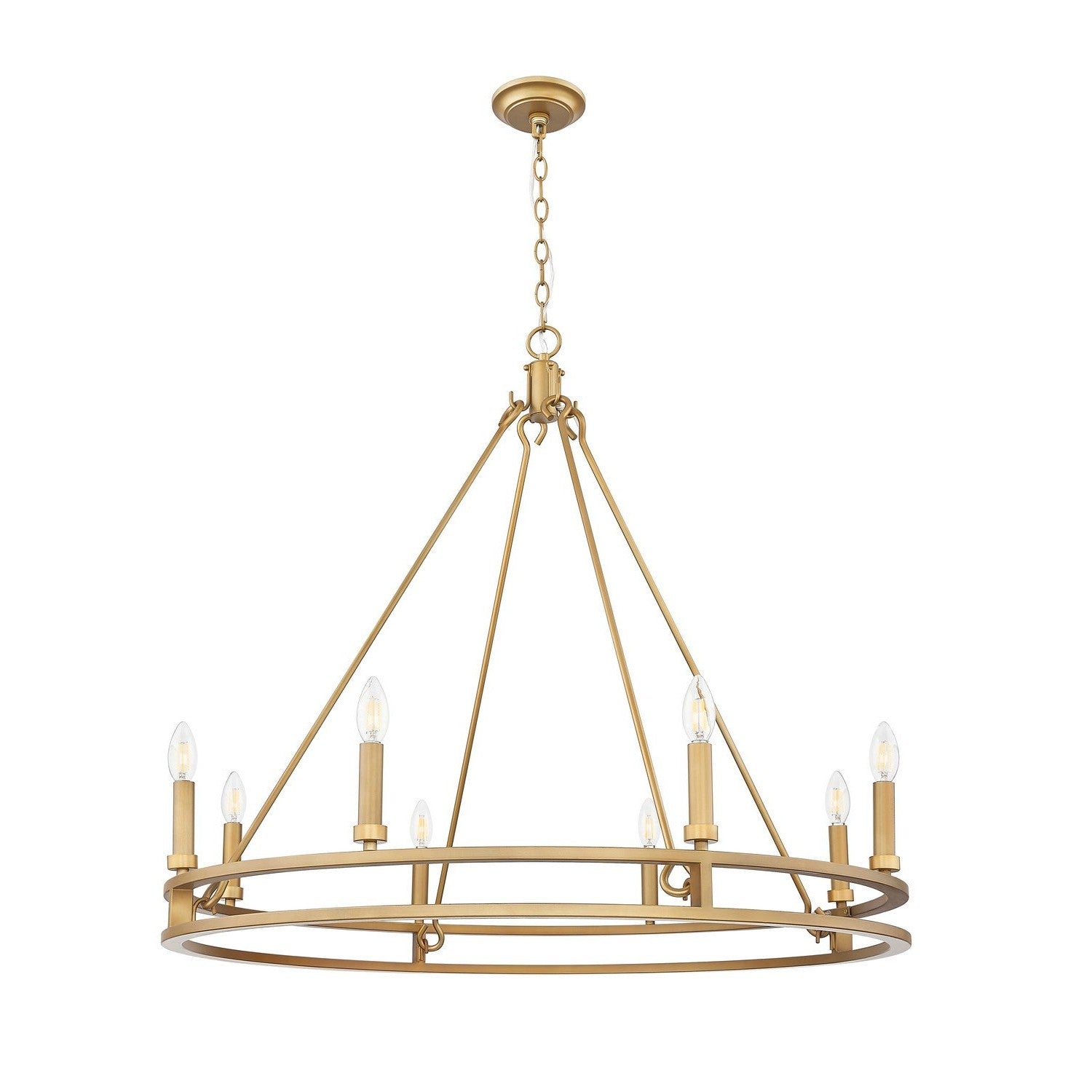 Z-Lite - 4005-8SBR - Eight Light Chandelier - Dennison - Signature Brass