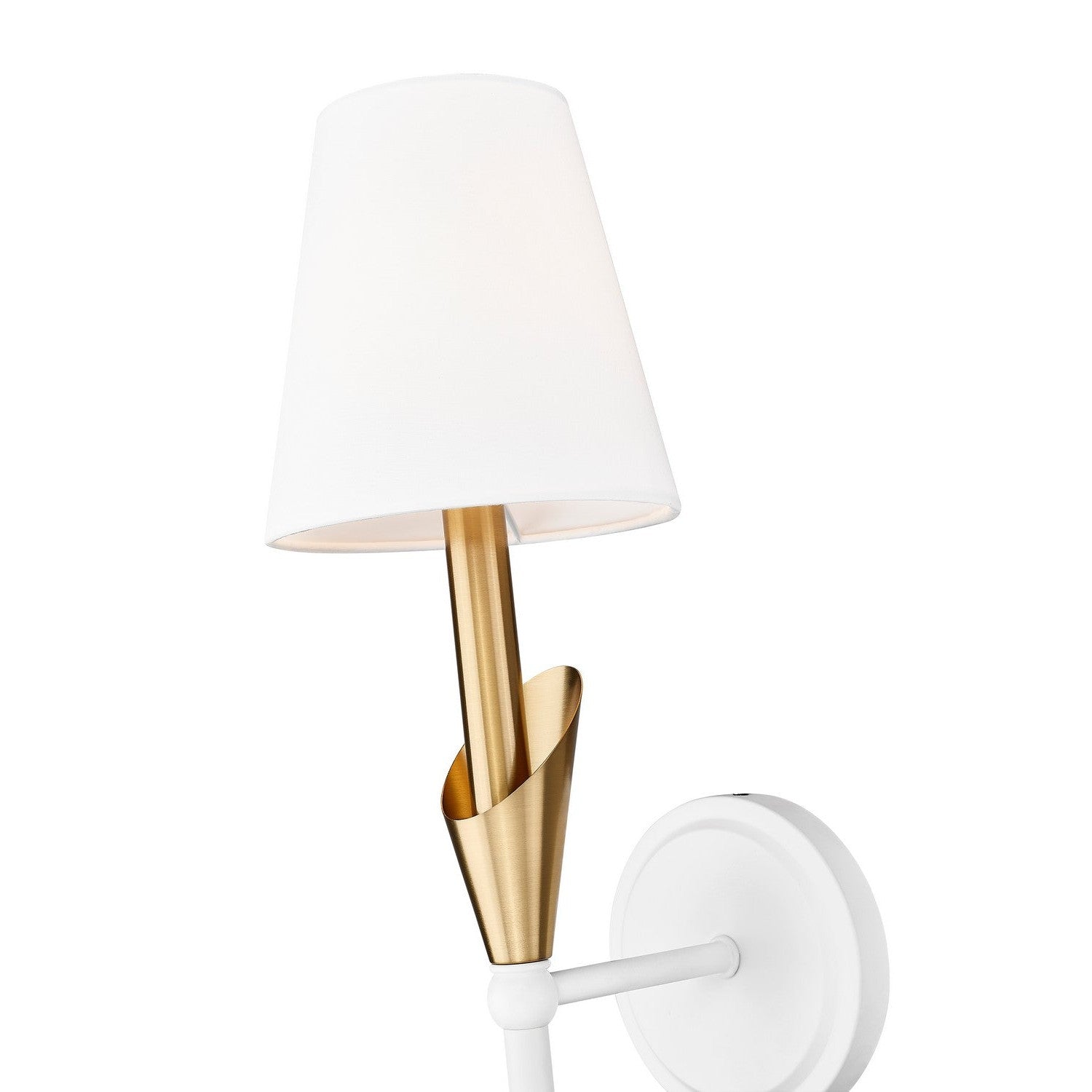 Z-Lite - 4014-1SA-TW-MGLD - One Light Wall Sconce - Claudelle - Textured White + Modern Gold