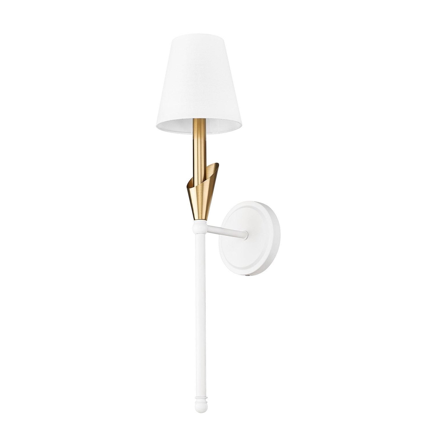 Z-Lite - 4014-1SA-TW-MGLD - One Light Wall Sconce - Claudelle - Textured White + Modern Gold