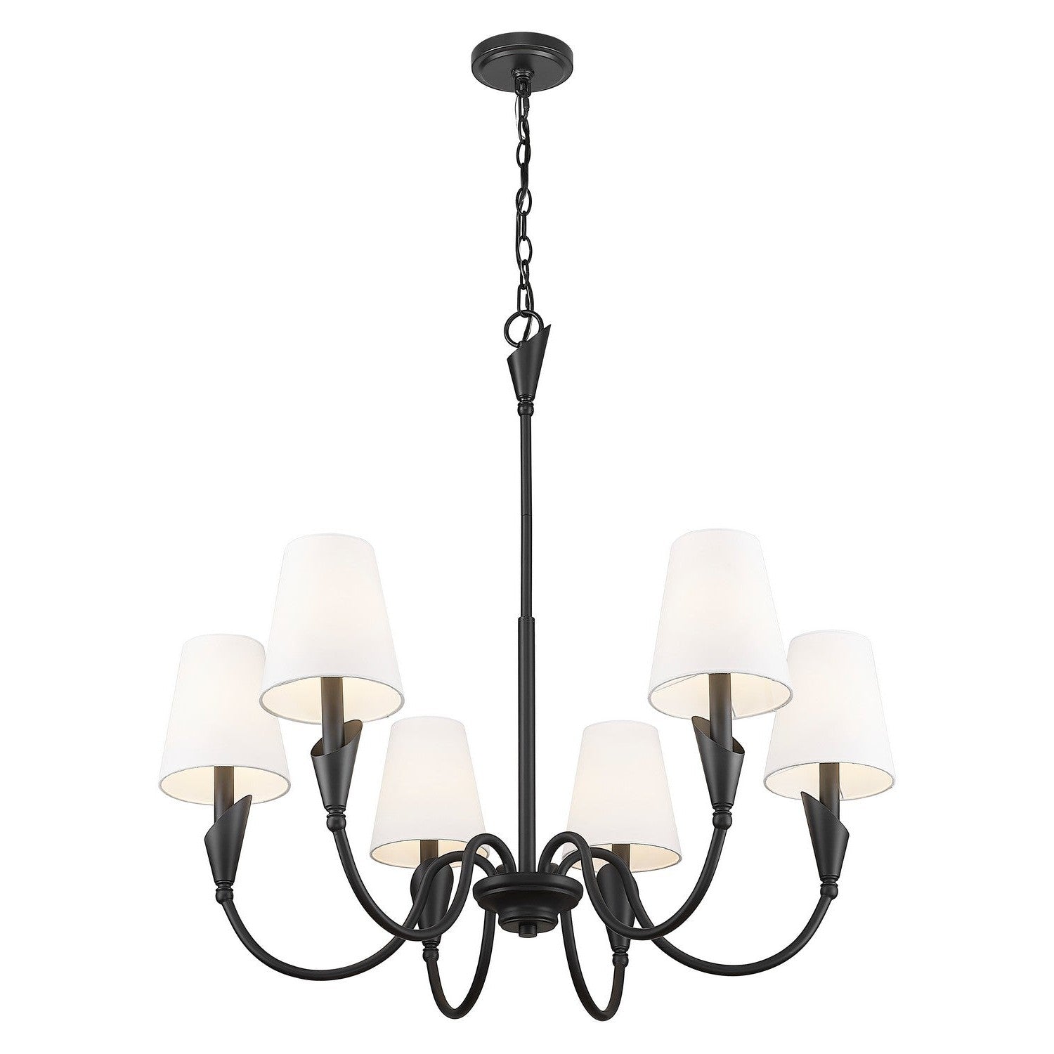 Z-Lite - 4014-32MB - Six Light Chandelier - Claudelle - Matte Black