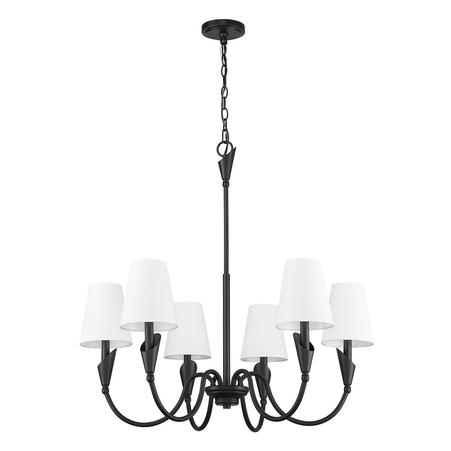 Z-Lite - 4014-32MB - Six Light Chandelier - Claudelle - Matte Black