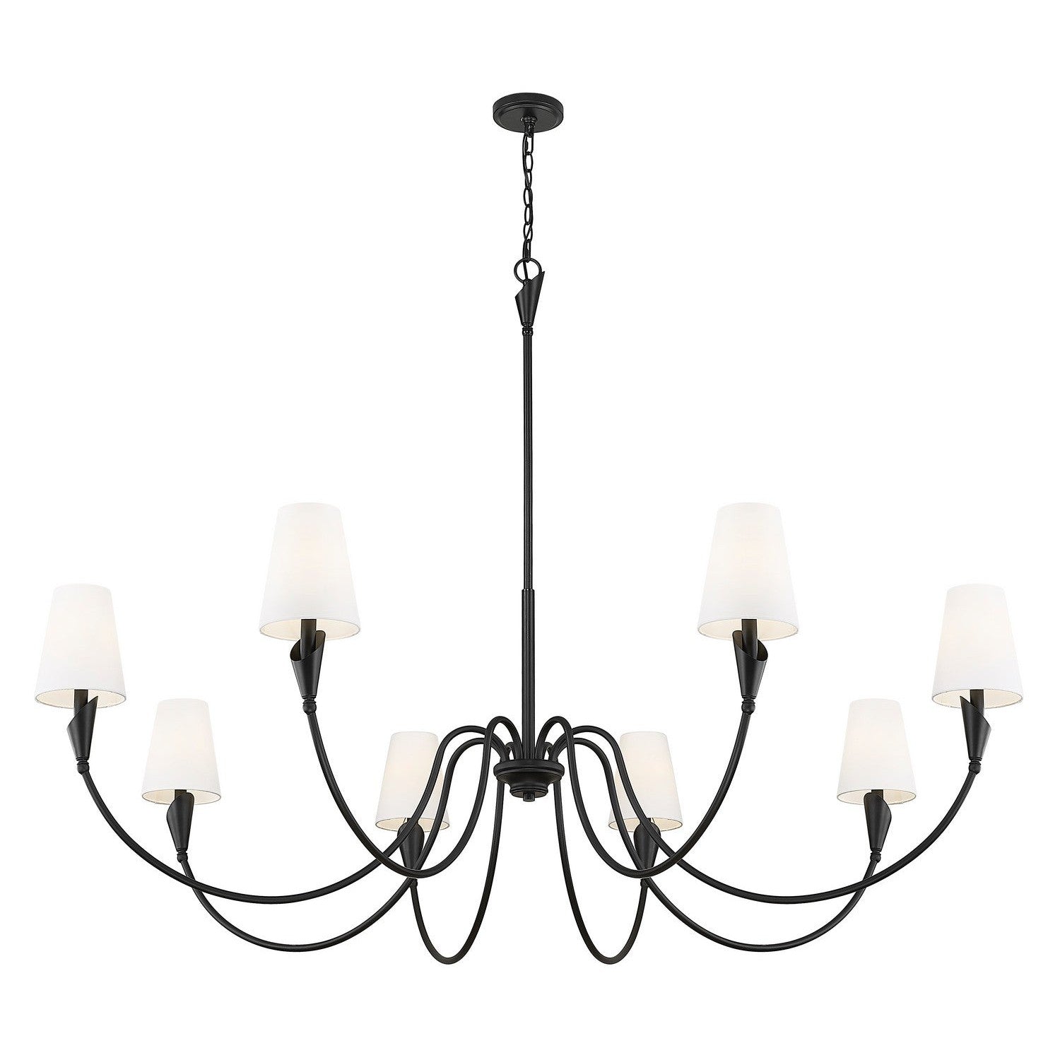 Z-Lite - 4014-65MB - Eight Light Chandelier - Claudelle - Matte Black