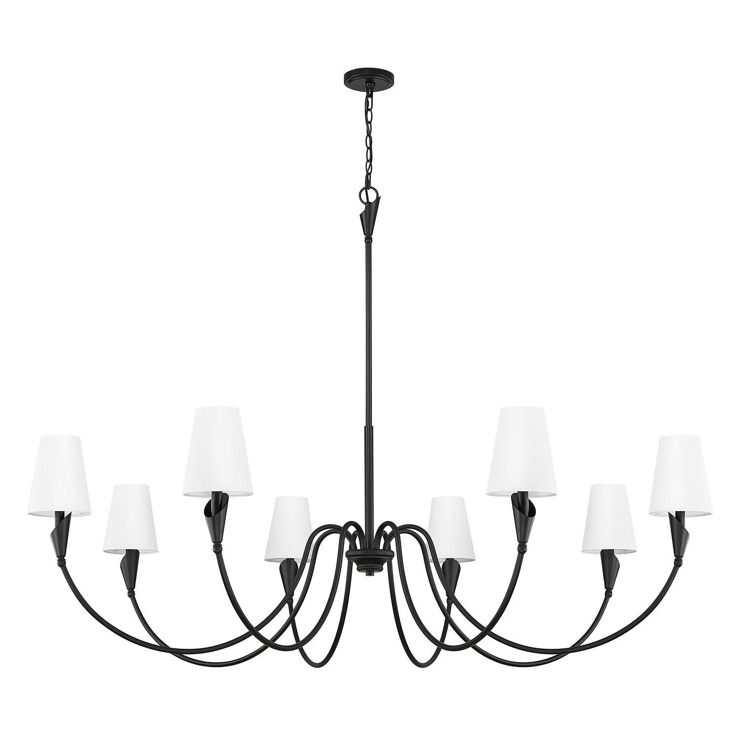 Z-Lite - 4014-65MB - Eight Light Chandelier - Claudelle - Matte Black