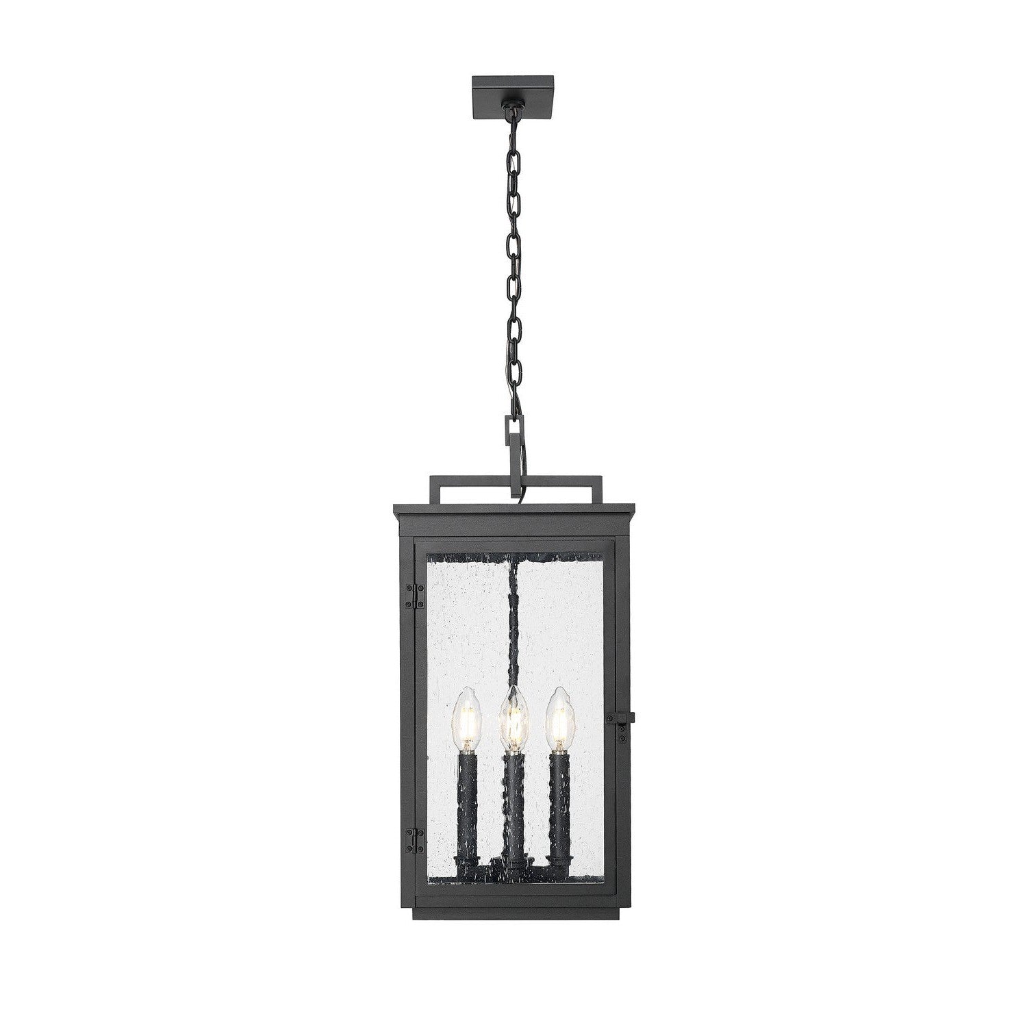 Z-Lite - 5019CHB-BK - Four Light Outdoor Chain Mount Ceiling Fixture - Hartwell - Sand Black