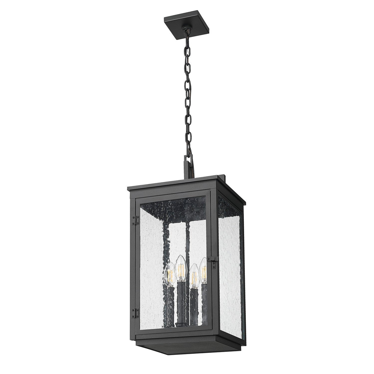 Z-Lite - 5019CHB-BK - Four Light Outdoor Chain Mount Ceiling Fixture - Hartwell - Sand Black