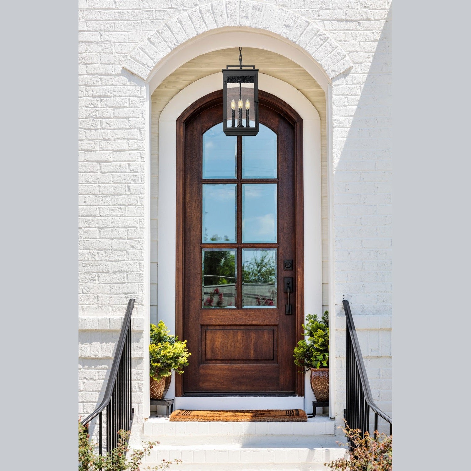 Z-Lite - 5019CHB-BK - Four Light Outdoor Chain Mount Ceiling Fixture - Hartwell - Sand Black