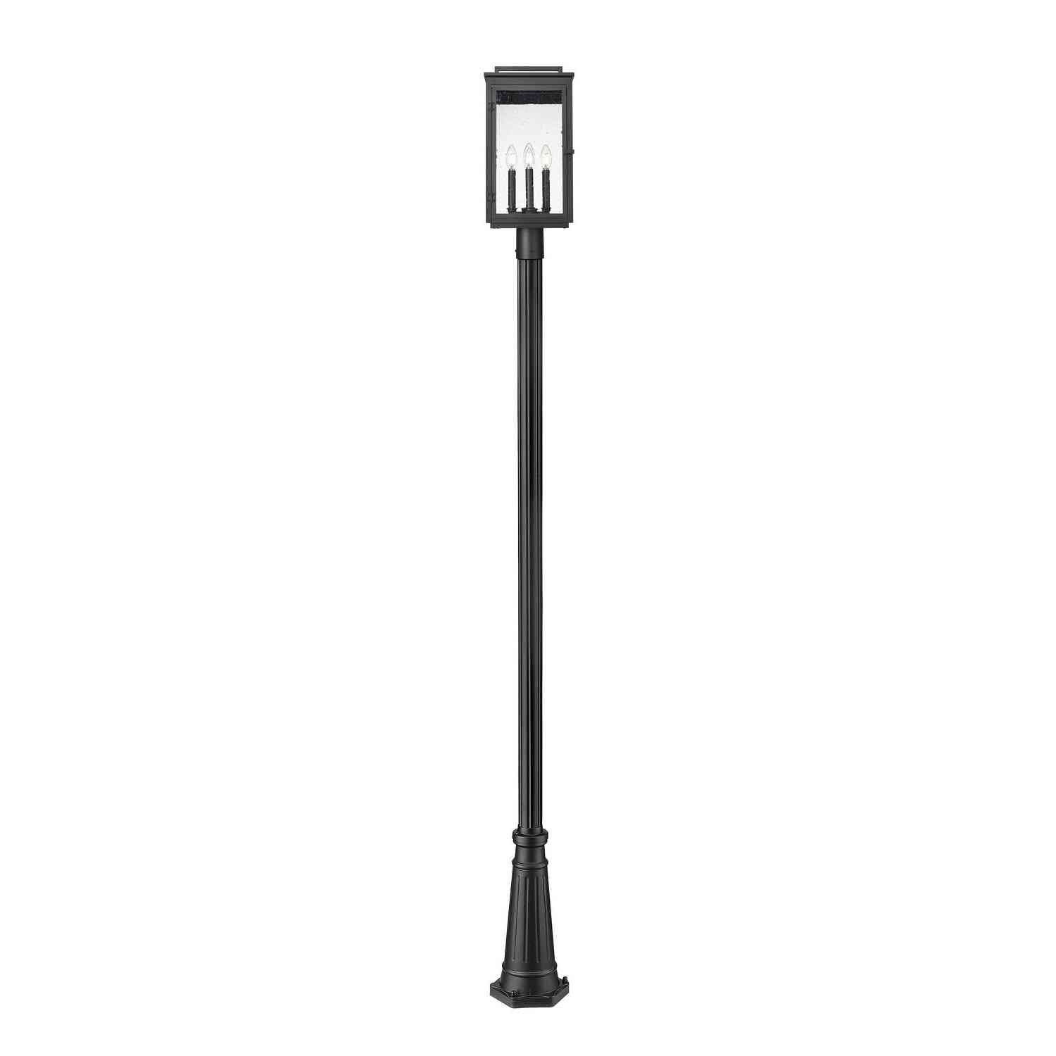 Z-Lite - 5019PHBR-5011P-BK - Four Light Outdoor Post Mount - Hartwell - Sand Black