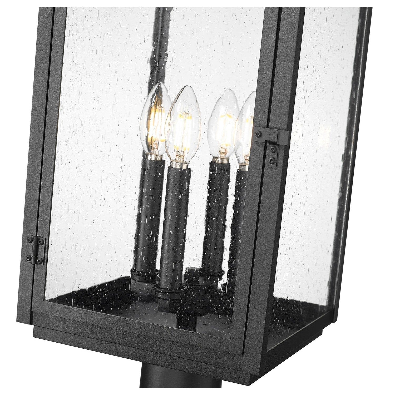 Z-Lite - 5019PHBR-5011P-BK - Four Light Outdoor Post Mount - Hartwell - Sand Black