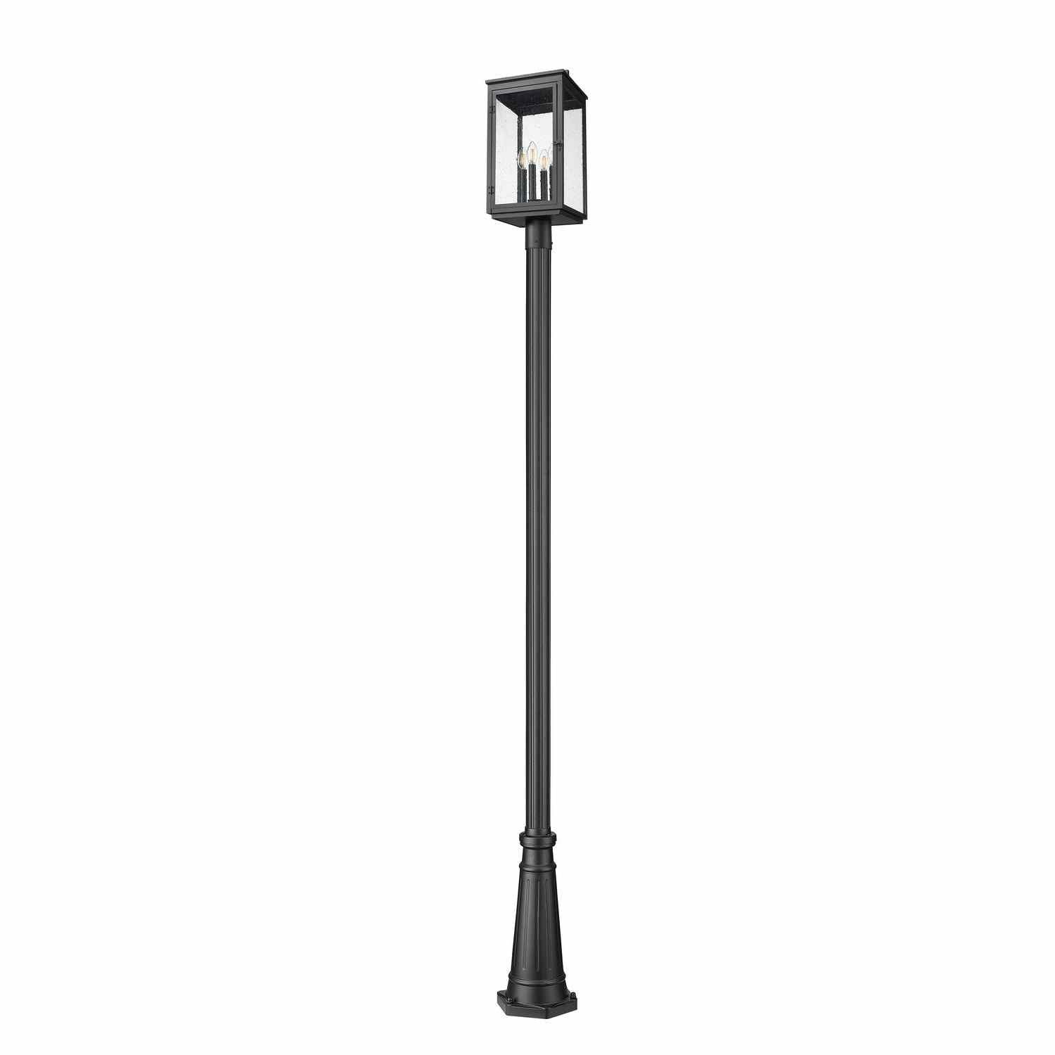 Z-Lite - 5019PHBR-5011P-BK - Four Light Outdoor Post Mount - Hartwell - Sand Black