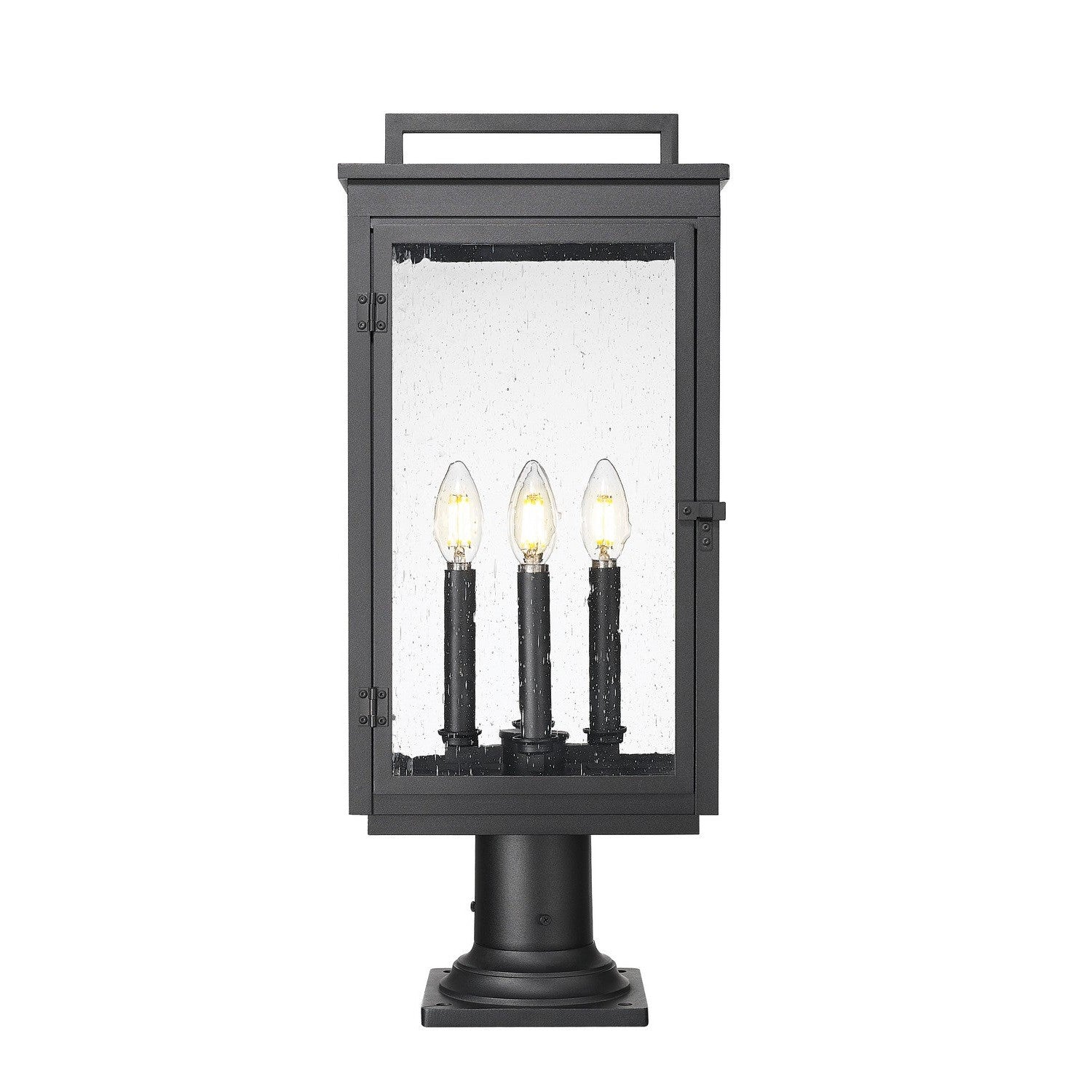 Z-Lite - 5019PHBR-533PM-BK - Four Light Outdoor Pier Mounted - Hartwell - Sand Black