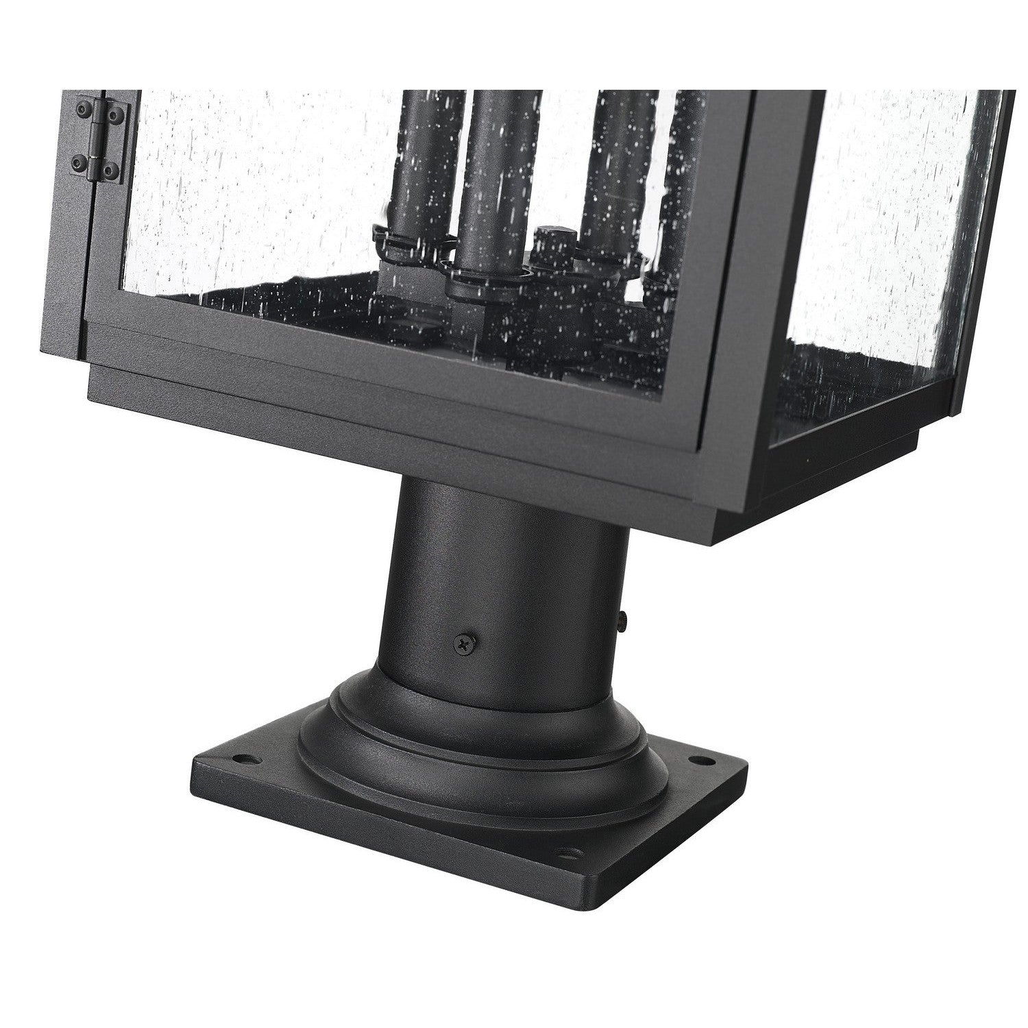Z-Lite - 5019PHBR-533PM-BK - Four Light Outdoor Pier Mounted - Hartwell - Sand Black