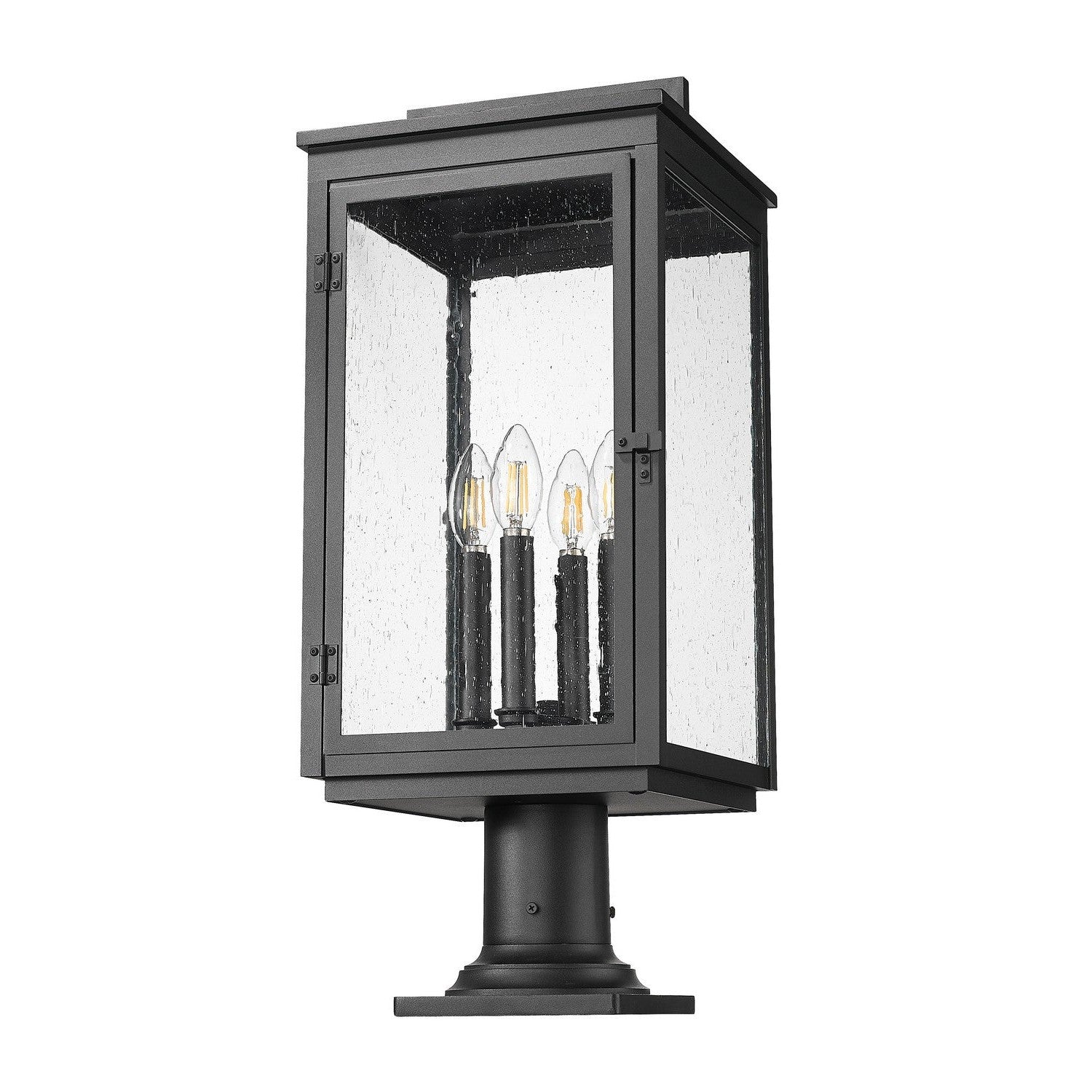 Z-Lite - 5019PHBR-533PM-BK - Four Light Outdoor Pier Mounted - Hartwell - Sand Black