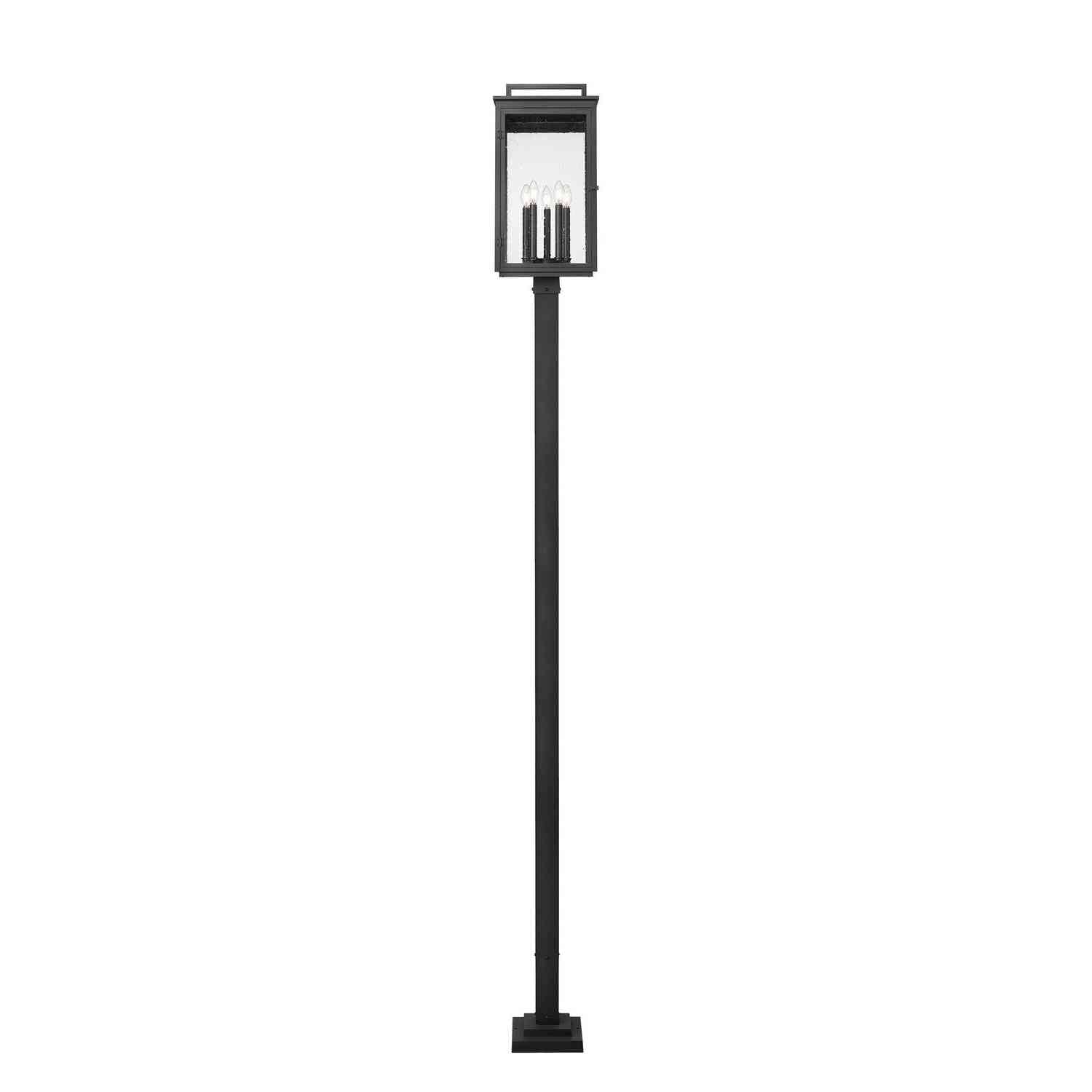 Z-Lite - 5019PHXLS-536P-BK - Five Light Outdoor Post Mount - Hartwell - Sand Black