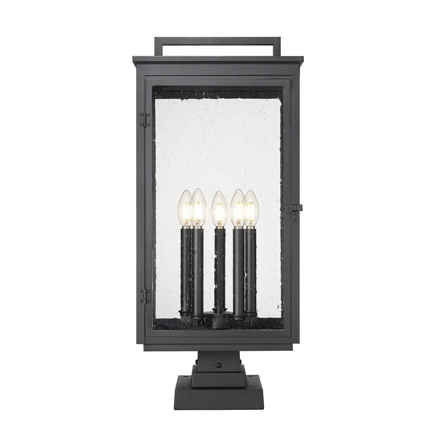 Z-Lite - 5019PHXLS-SQPM-BK - Five Light Outdoor Pier Mount - Hartwell - Sand Black