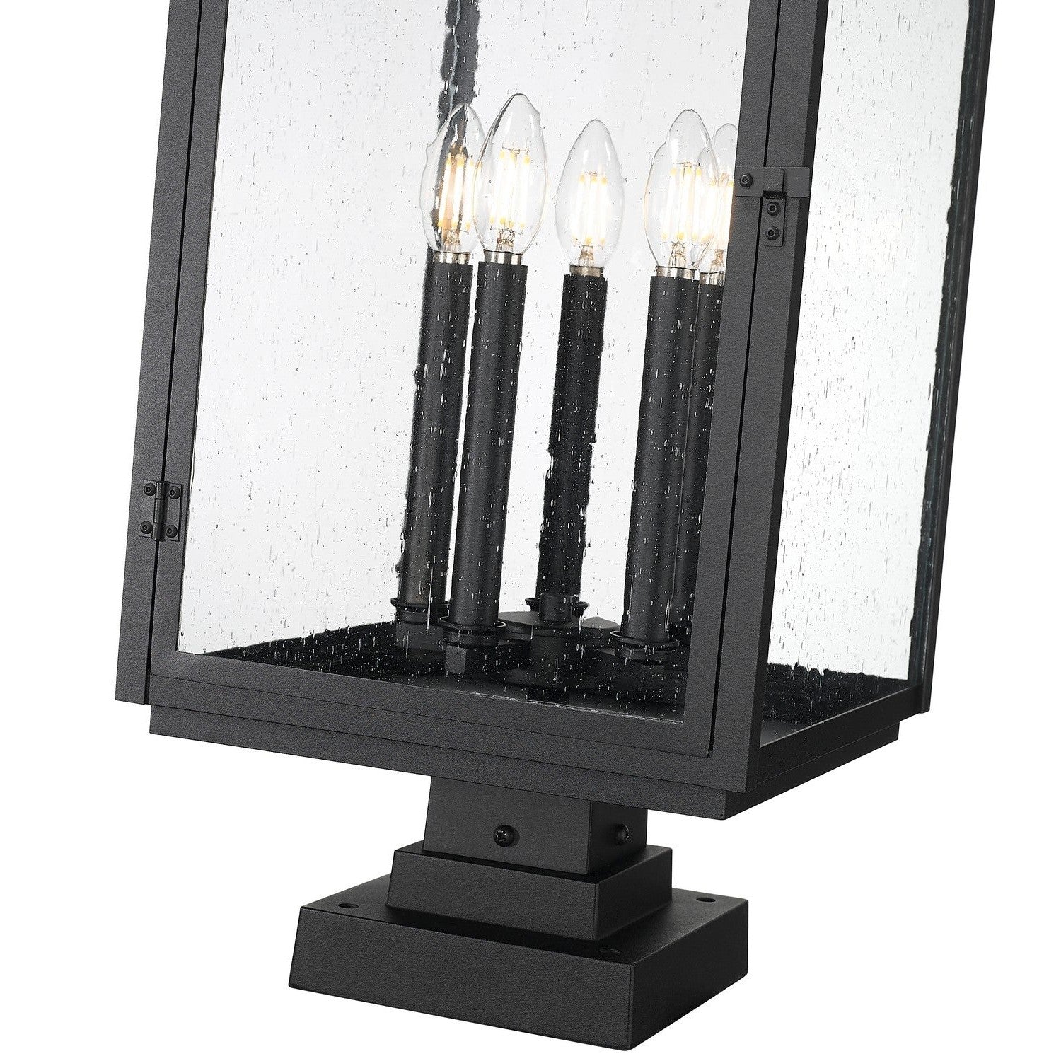 Z-Lite - 5019PHXLS-SQPM-BK - Five Light Outdoor Pier Mount - Hartwell - Sand Black