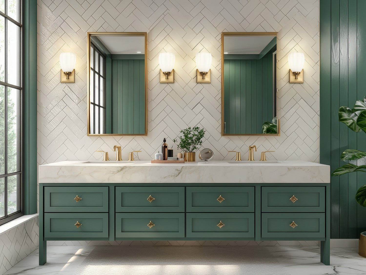 Z-Lite - 7004-1V-MGLD - One Light Vanity - Oren - Modern Gold