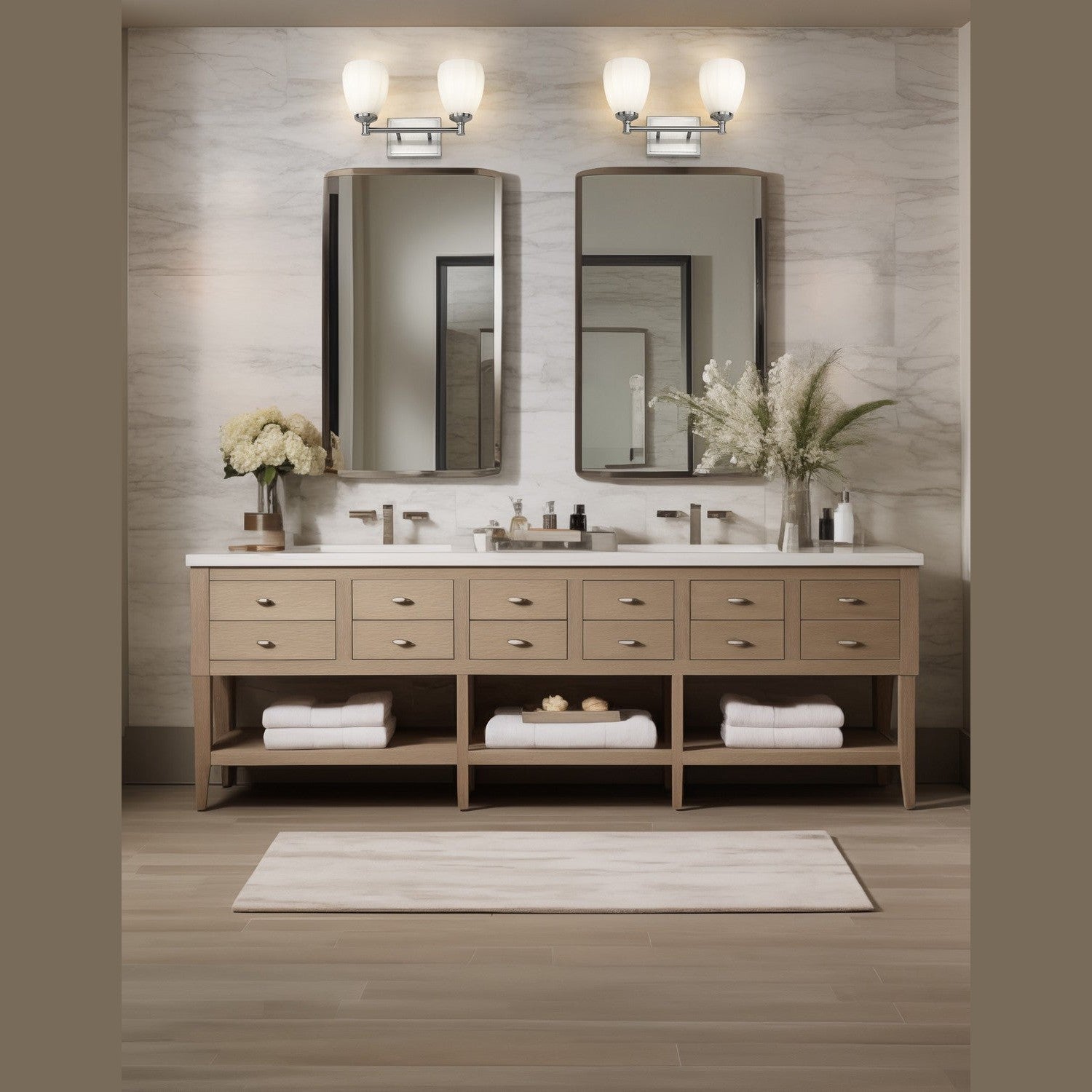 Z-Lite - 7004-2V-BN - Two Light Vanity - Oren - Brushed Nickel