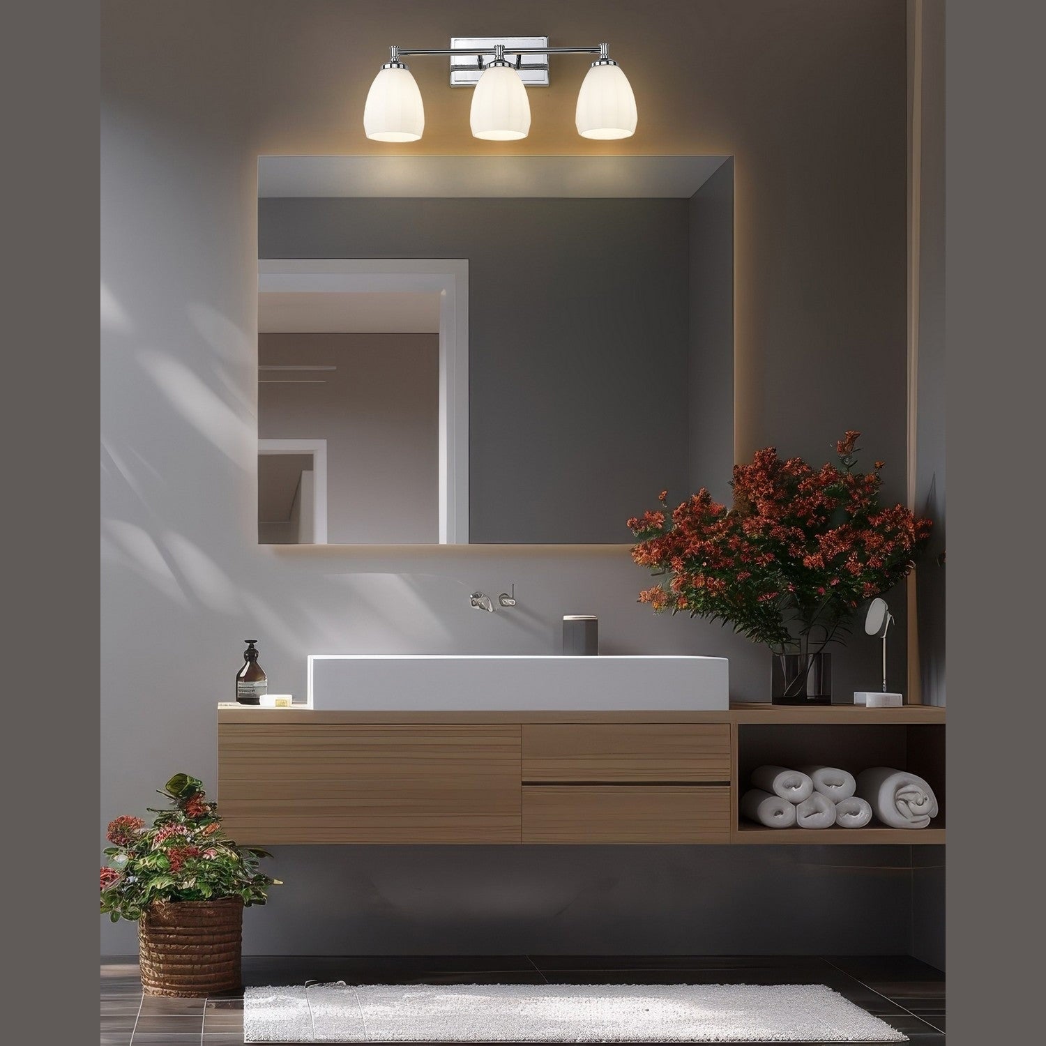 Z-Lite - 7004-3V-CH - Three Light Vanity - Oren - Chrome