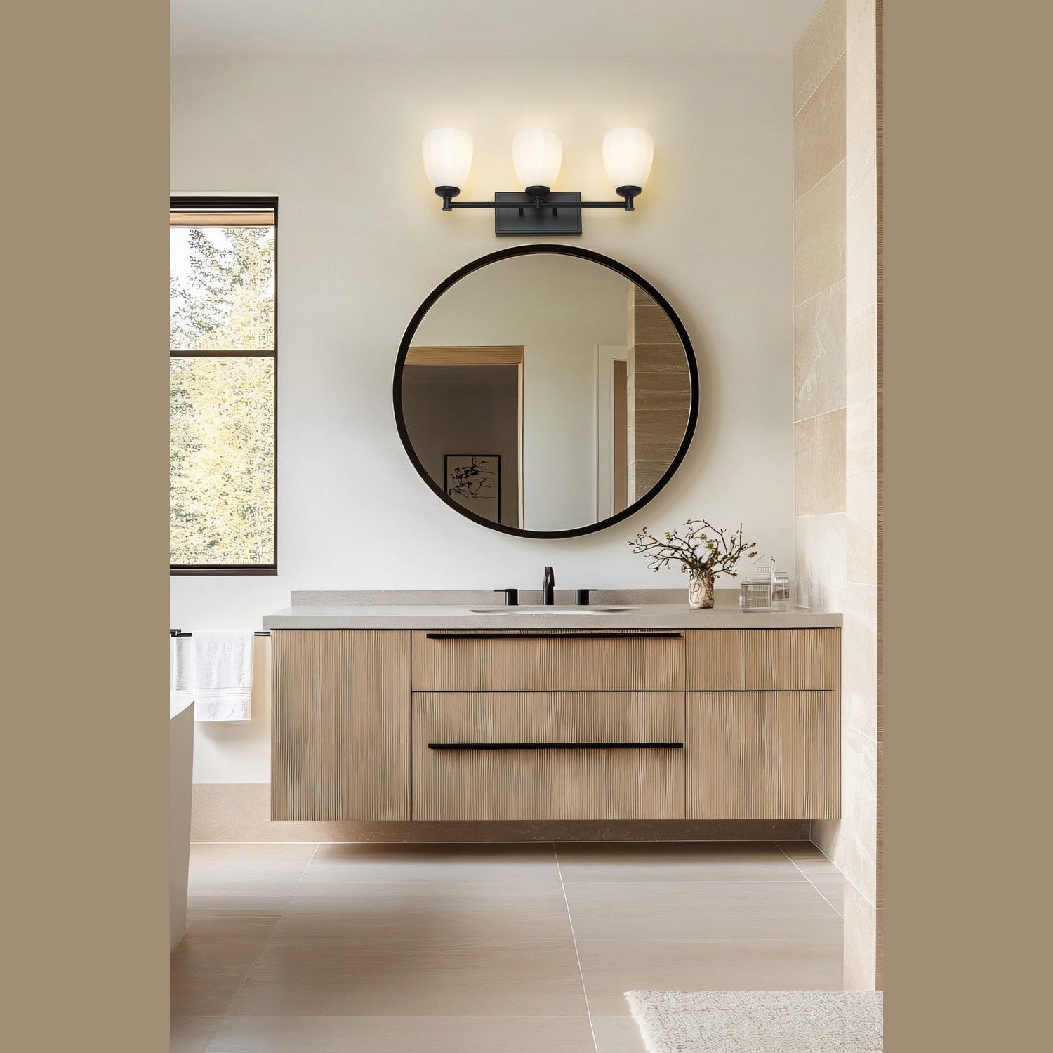 Z-Lite - 7004-3V-MB - Three Light Vanity - Oren - Matte Black