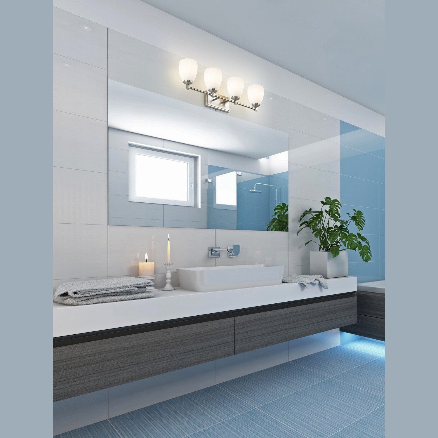 Z-Lite - 7004-4V-BN - Four Light Vanity - Oren - Brushed Nickel