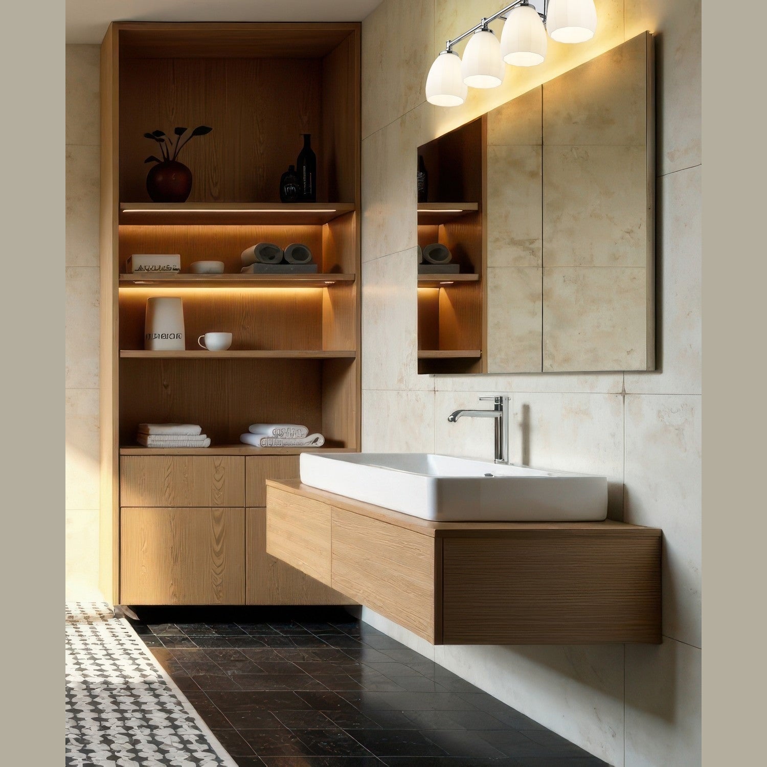 Z-Lite - 7004-4V-CH - Four Light Vanity - Oren - Chrome