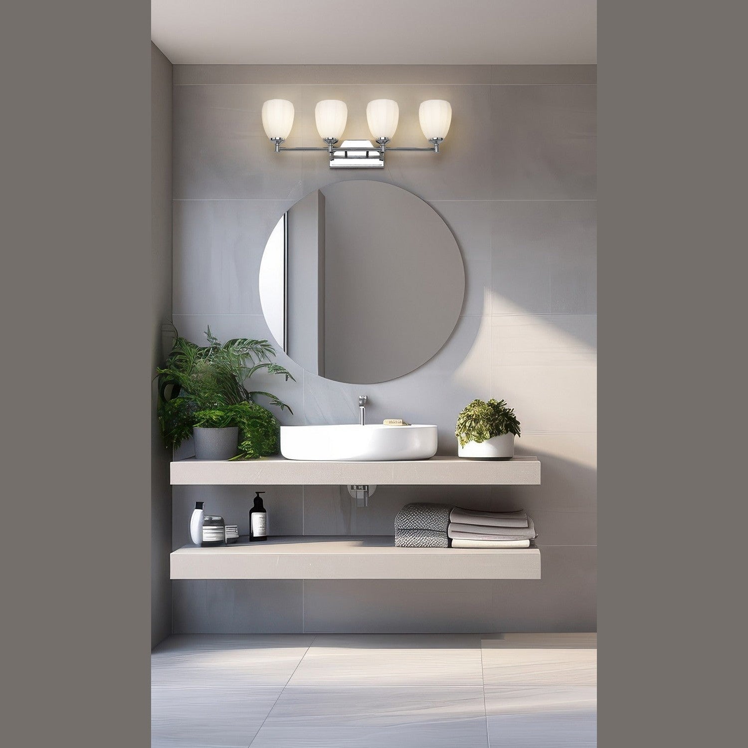 Z-Lite - 7004-4V-CH - Four Light Vanity - Oren - Chrome