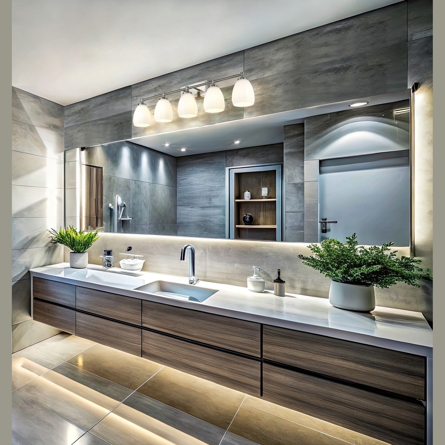 Z-Lite - 7004-5V-BN - Five Light Vanity - Oren - Brushed Nickel