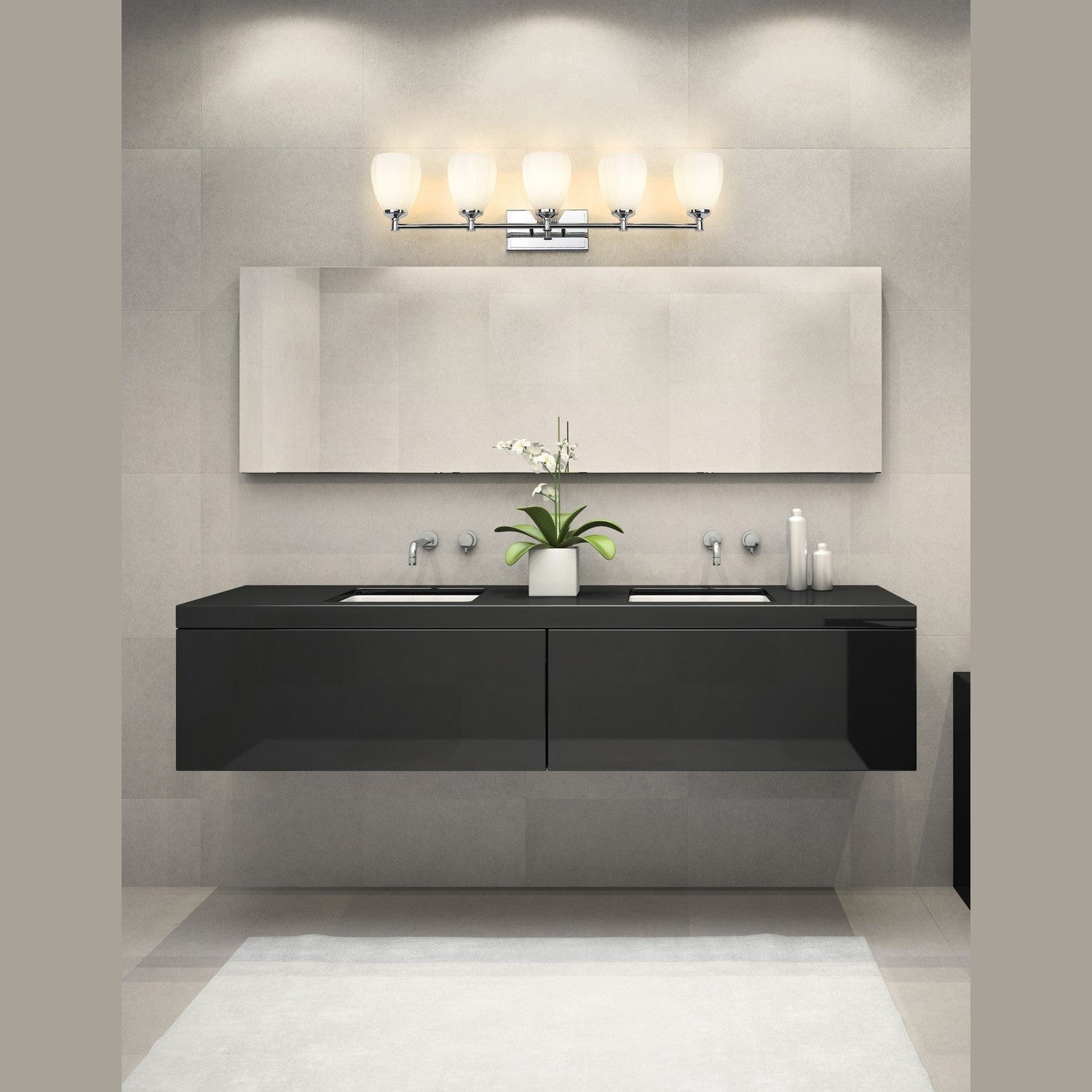 Z-Lite - 7004-5V-CH - Five Light Vanity - Oren - Chrome