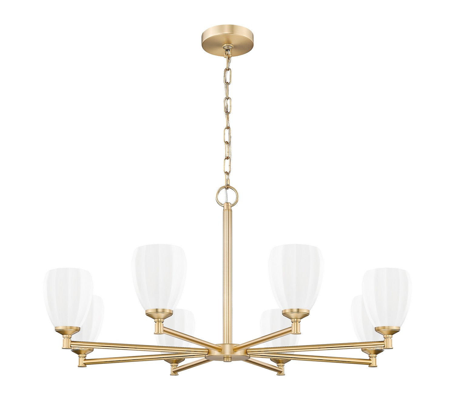 Z-Lite - 7004-8MGLD - Eight Light Chandelier - Oren - Modern Gold