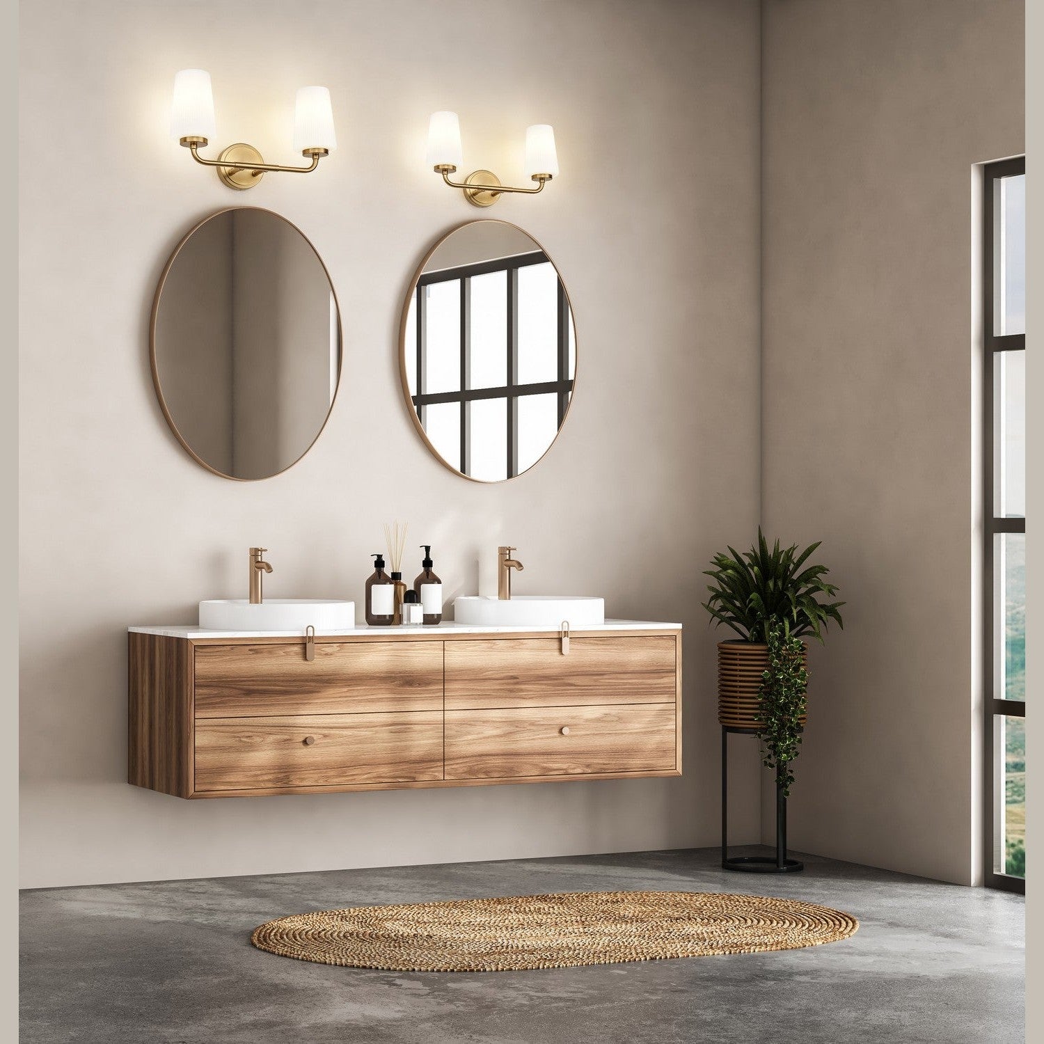 Z-Lite - 7005-2V-MGLD - Two Light Vanity - Montford - Modern Gold