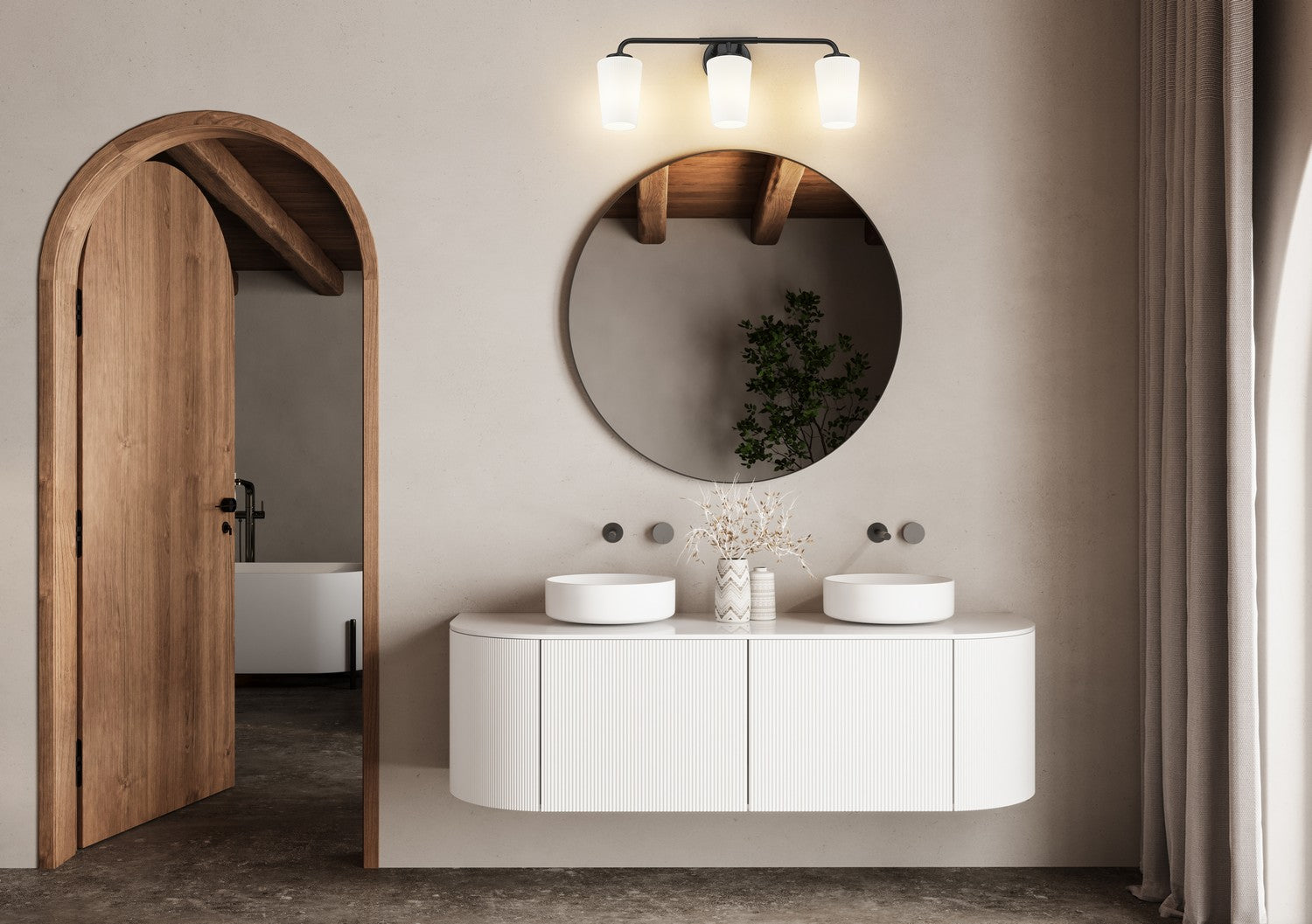 Z-Lite - 7005-3V-MB - Three Light Vanity - Montford - Matte Black