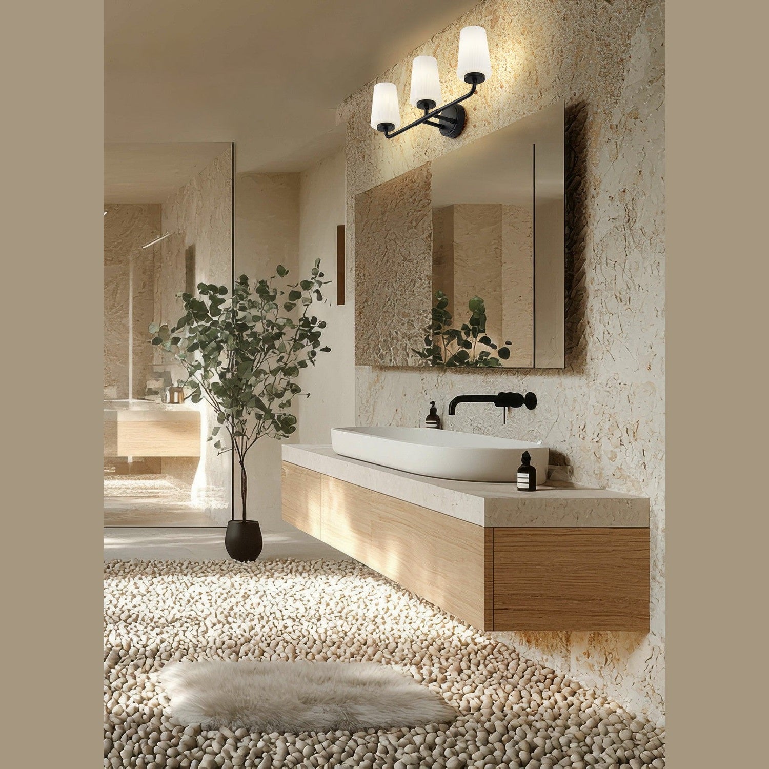 Z-Lite - 7005-3V-MB - Three Light Vanity - Montford - Matte Black