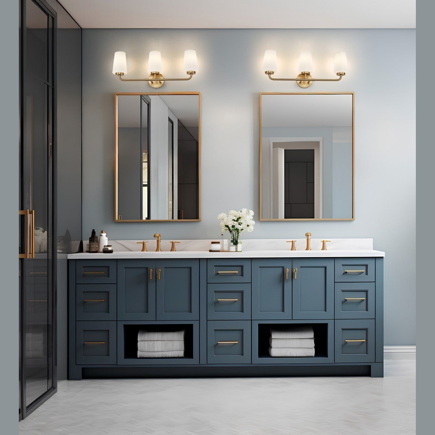 Z-Lite - 7005-3V-MGLD - Three Light Vanity - Montford - Modern Gold